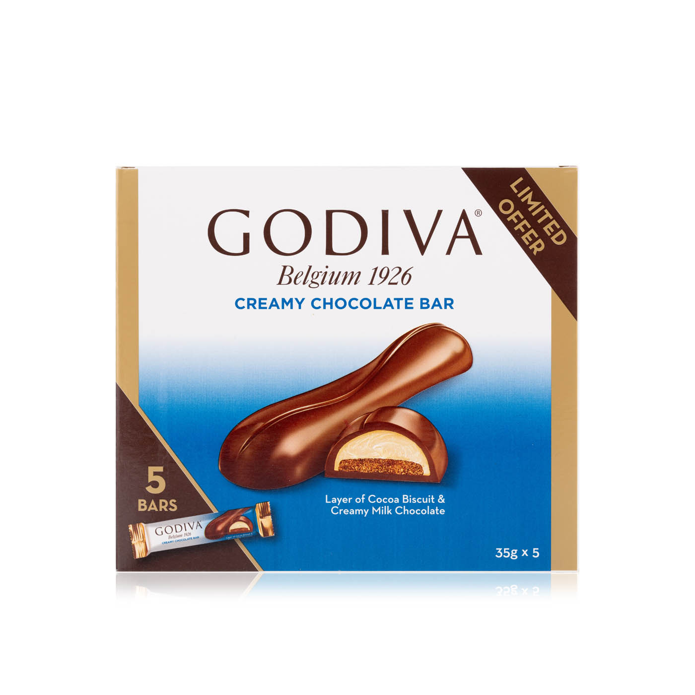 Godiva Laviva Creamy Chocolate Bar 35g X 5 Spinneys Uae