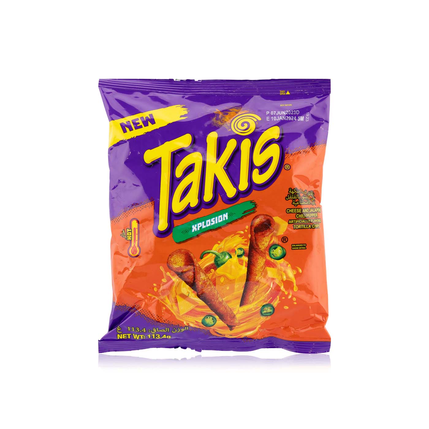 Takis Nacho Explosion Rolled Tortilla Corn Chips 90g