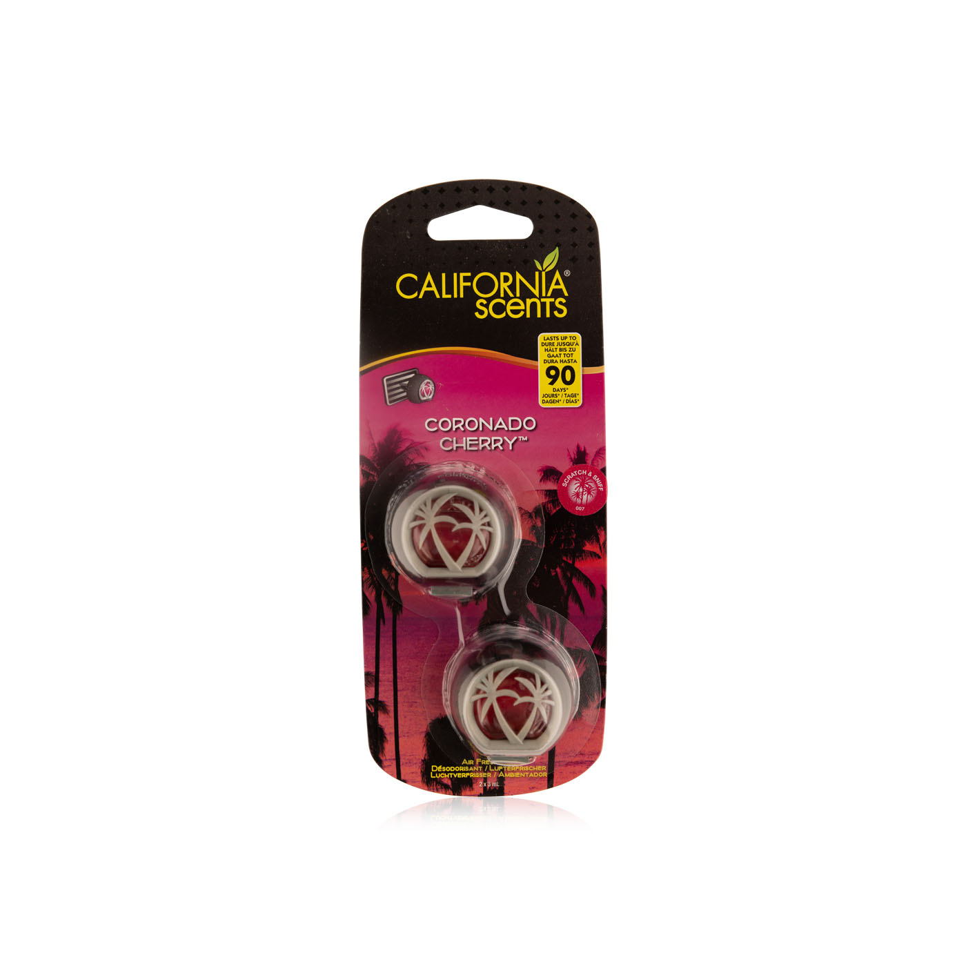 California Scents Mini Air Freshener Coronado Cherry 3ml x 2