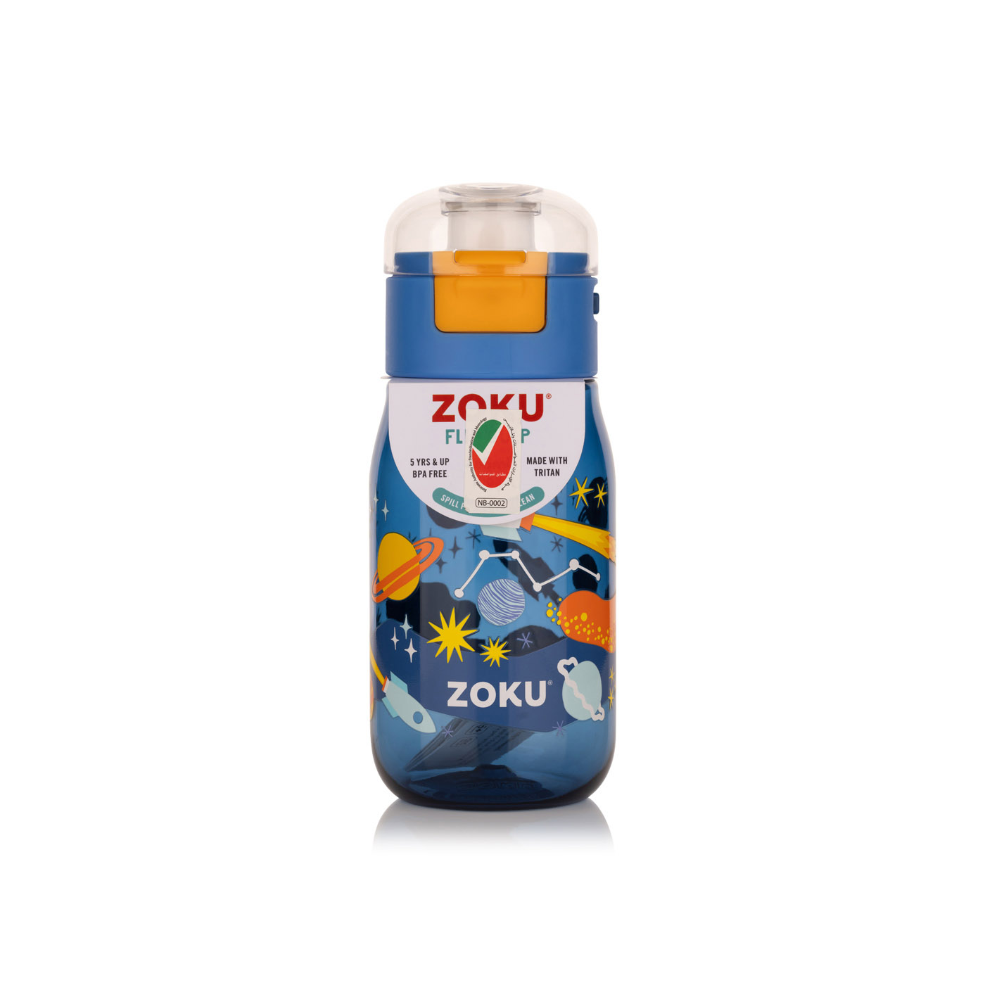 Zoku Pops Kids Flip Gulp Bottle Blue Space