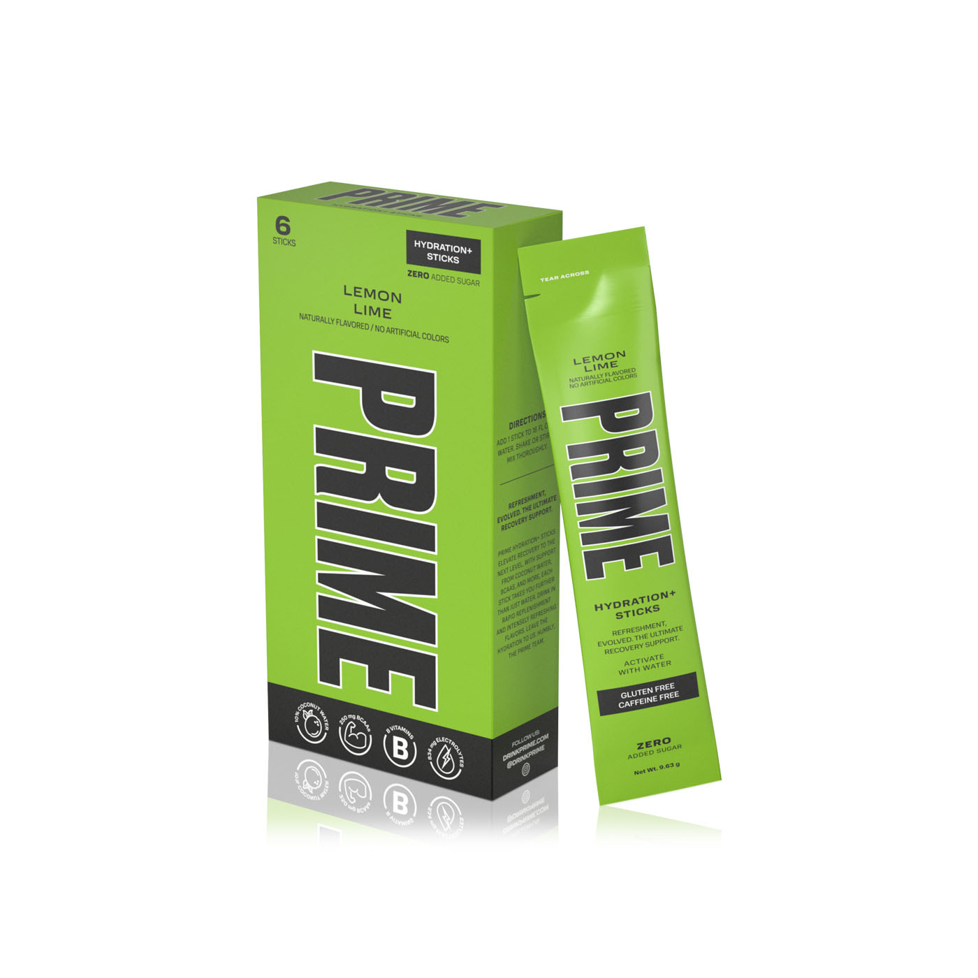 Prime Hydration Sticks Lemon and Lime 6 Pack