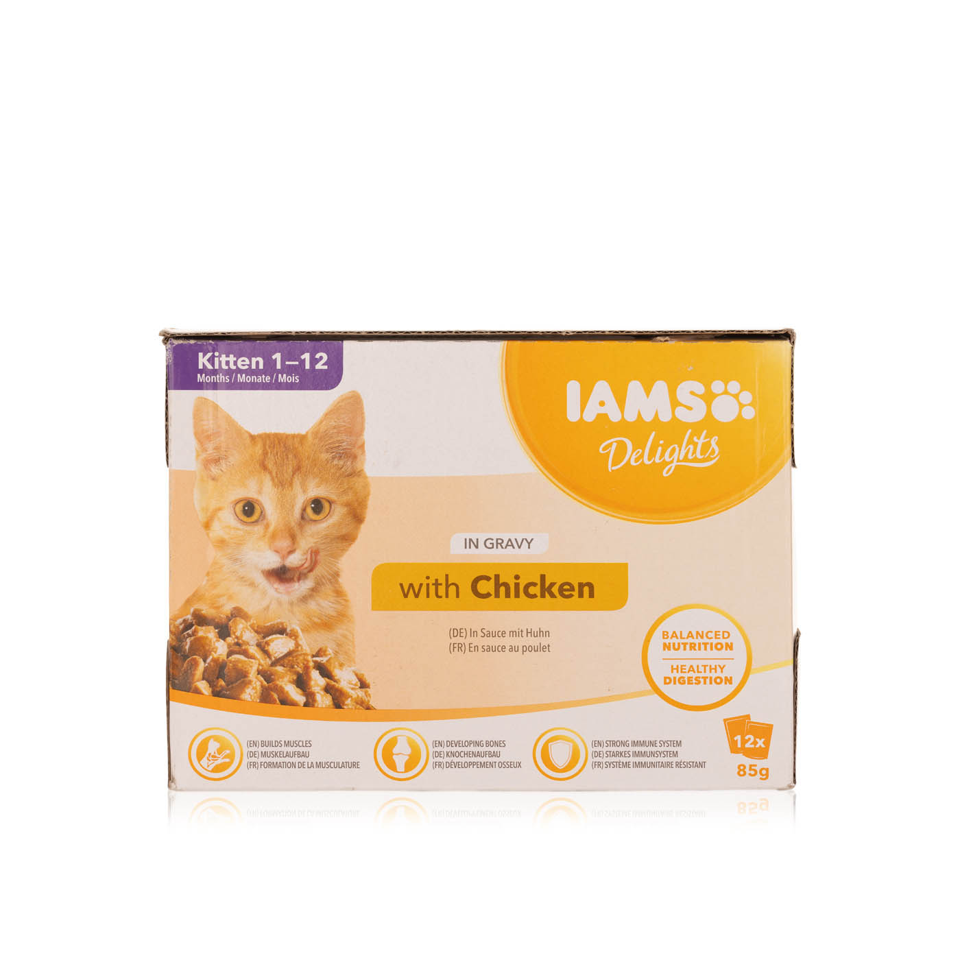 Iams Delights Chicken in Gravy for Kittens Wet Food 12 x 85g Pouches
