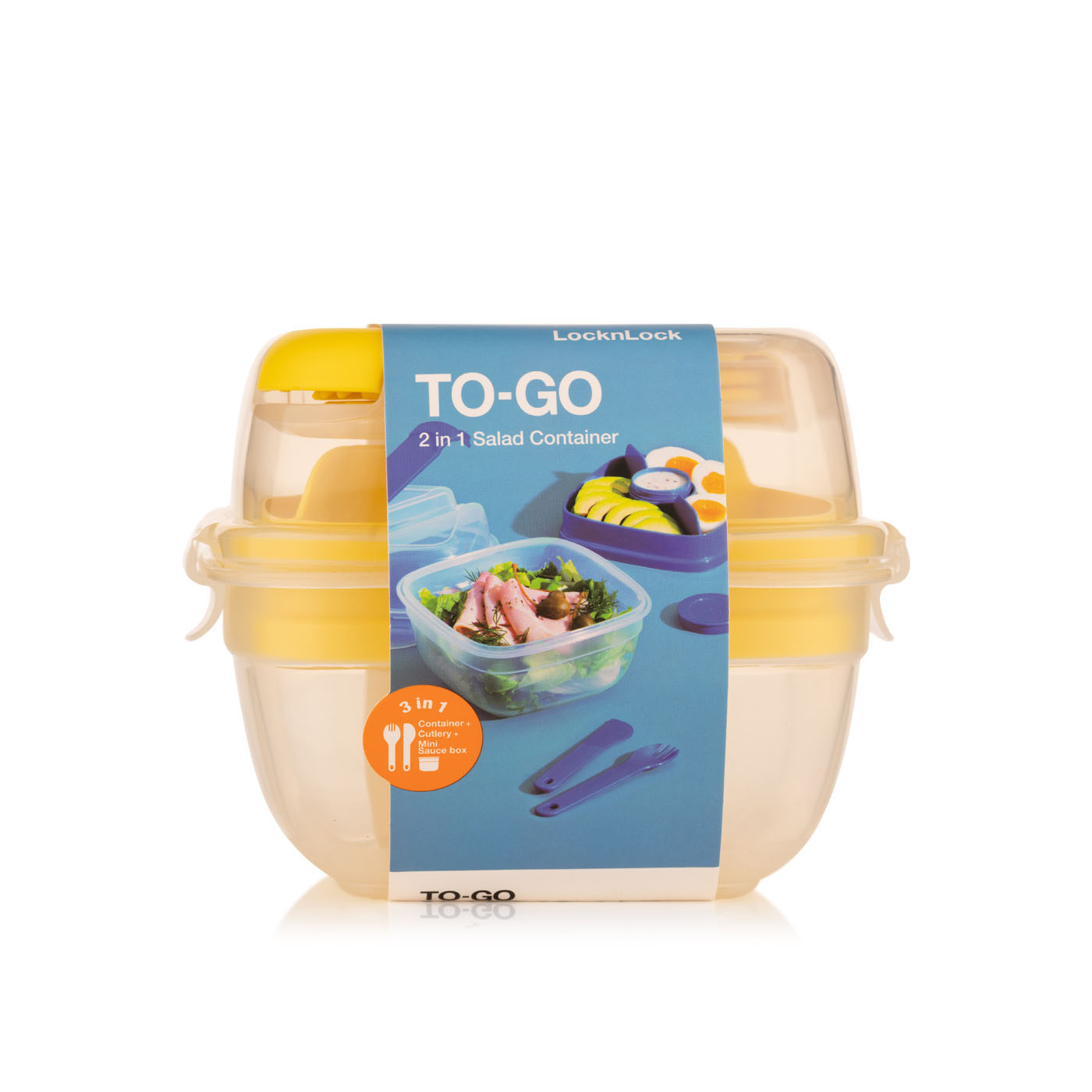 Lock & Lock to-Go 2-in-1 Salad Lunchbox with Tray 950ml