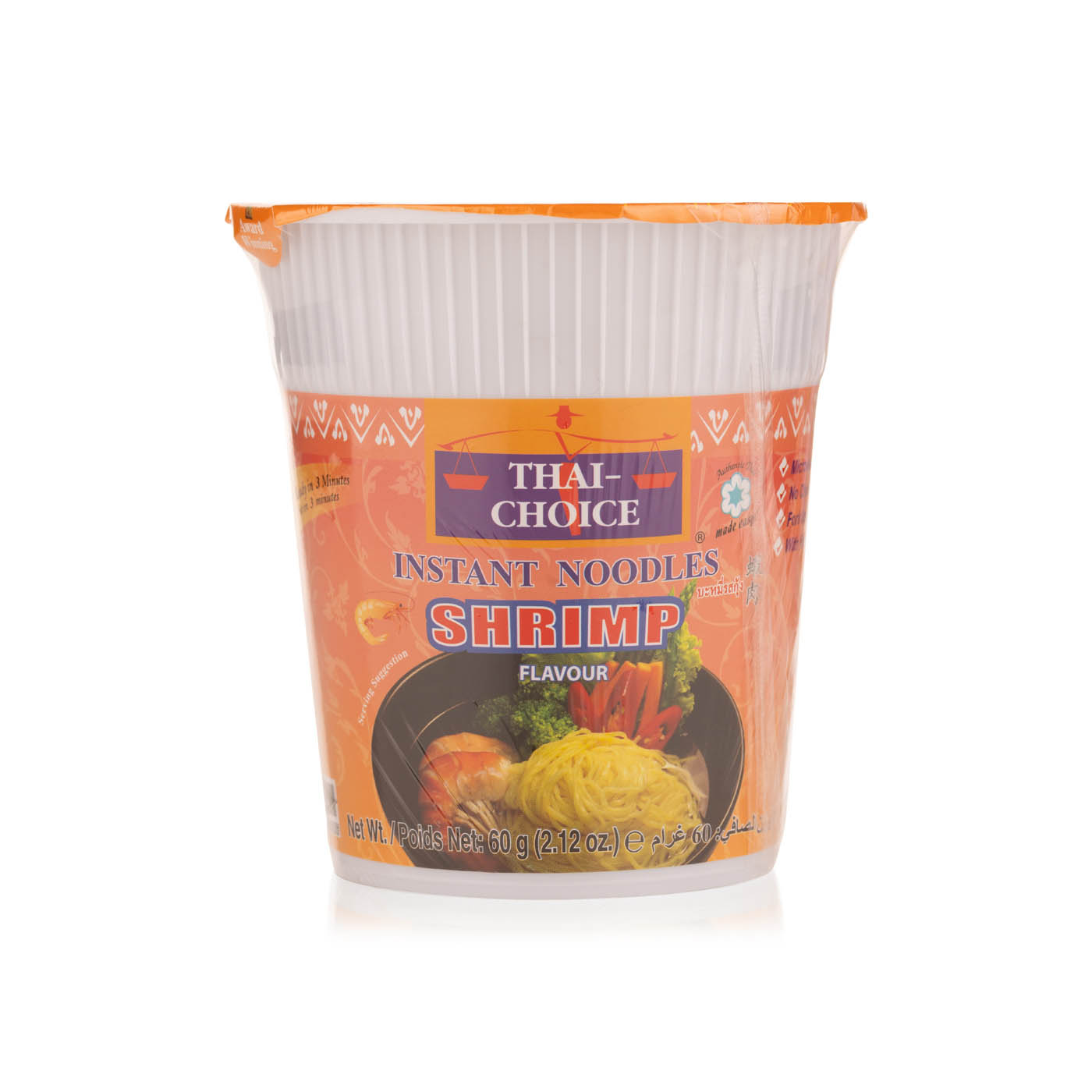 Thai Choice Instant Cup Noodles Shrimp 60g