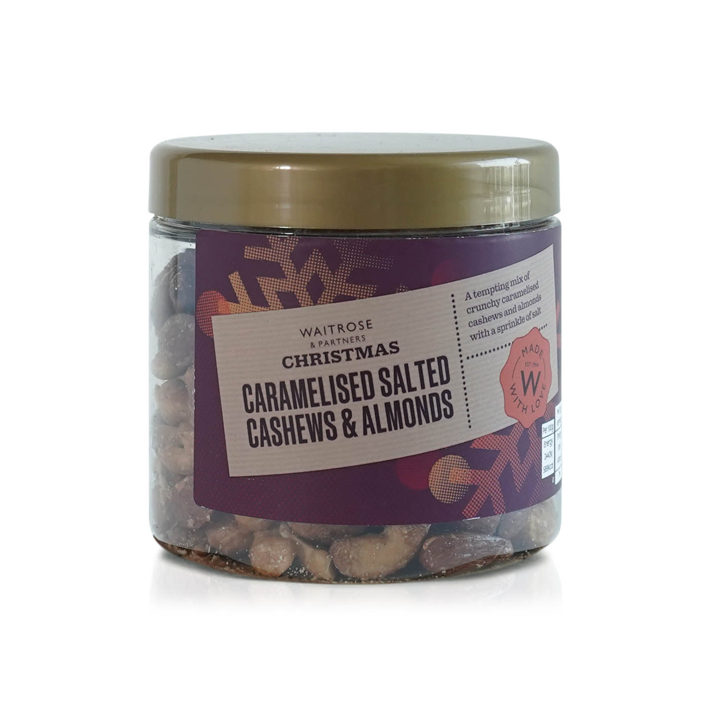 Waitrose Christmas Caramelised Salted Cashews and Almonds 320g