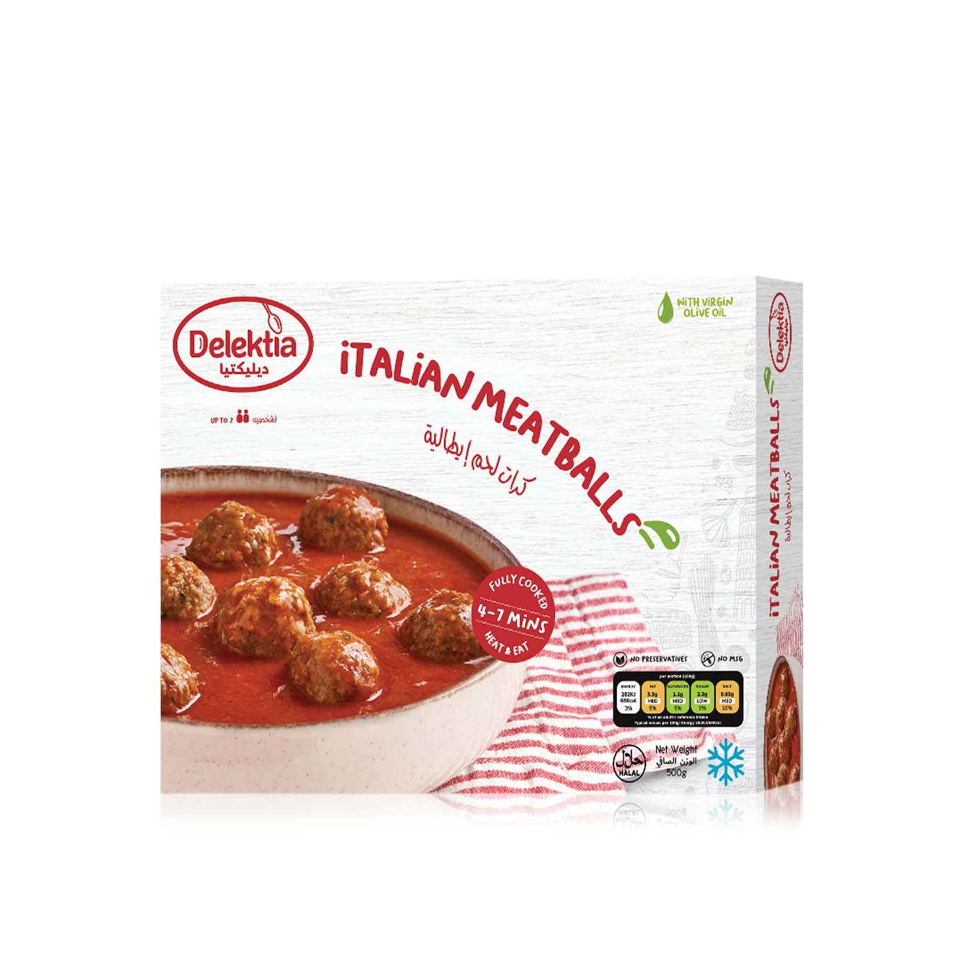 Delektia Frozen Italian Meatballs 500G