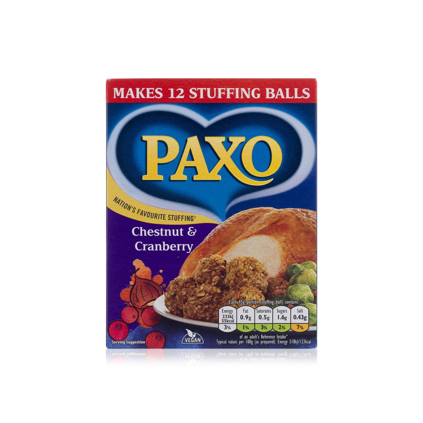 Paxo Chestnut and Cranberry Stuffing 170g