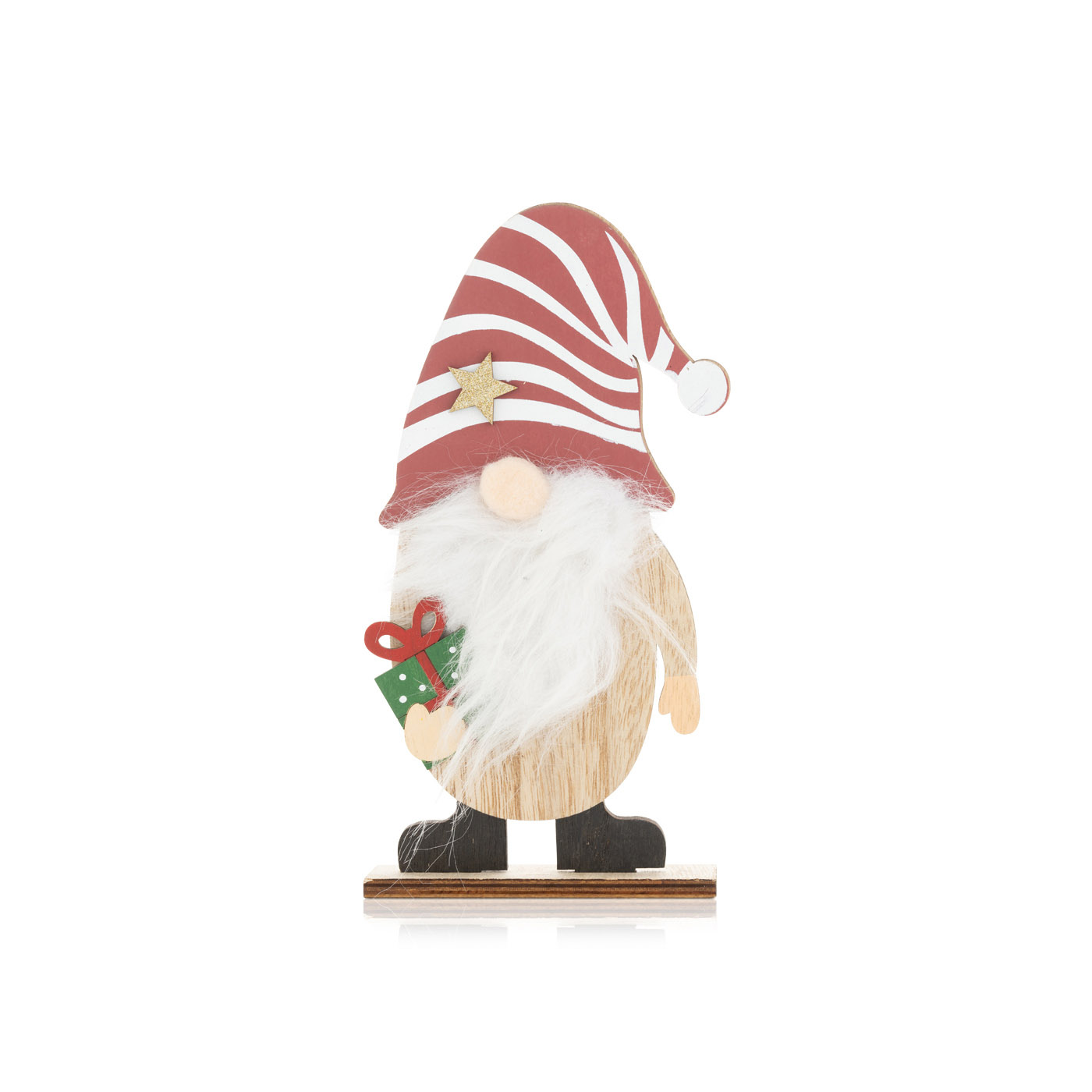 Festive Wooden Santa Gonk 23cm