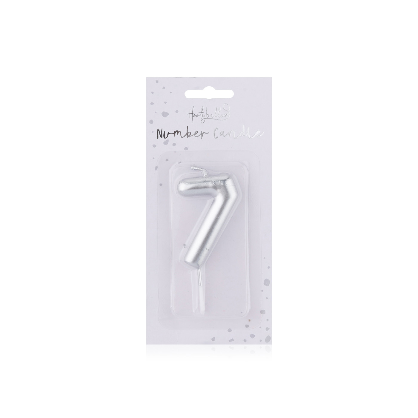 Hootyballoo Silver Number 7 Candle