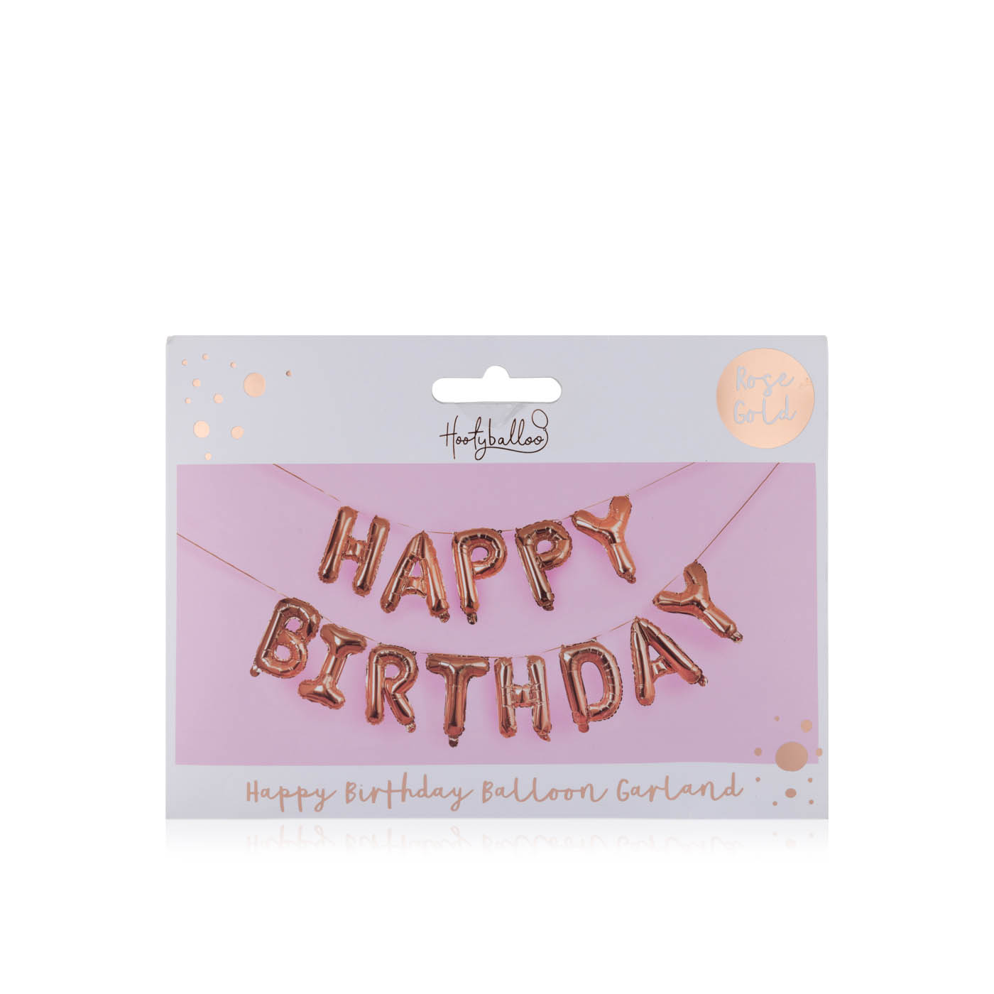 Hootyballoo Rose Gold Happy Birthday Balloon Garland