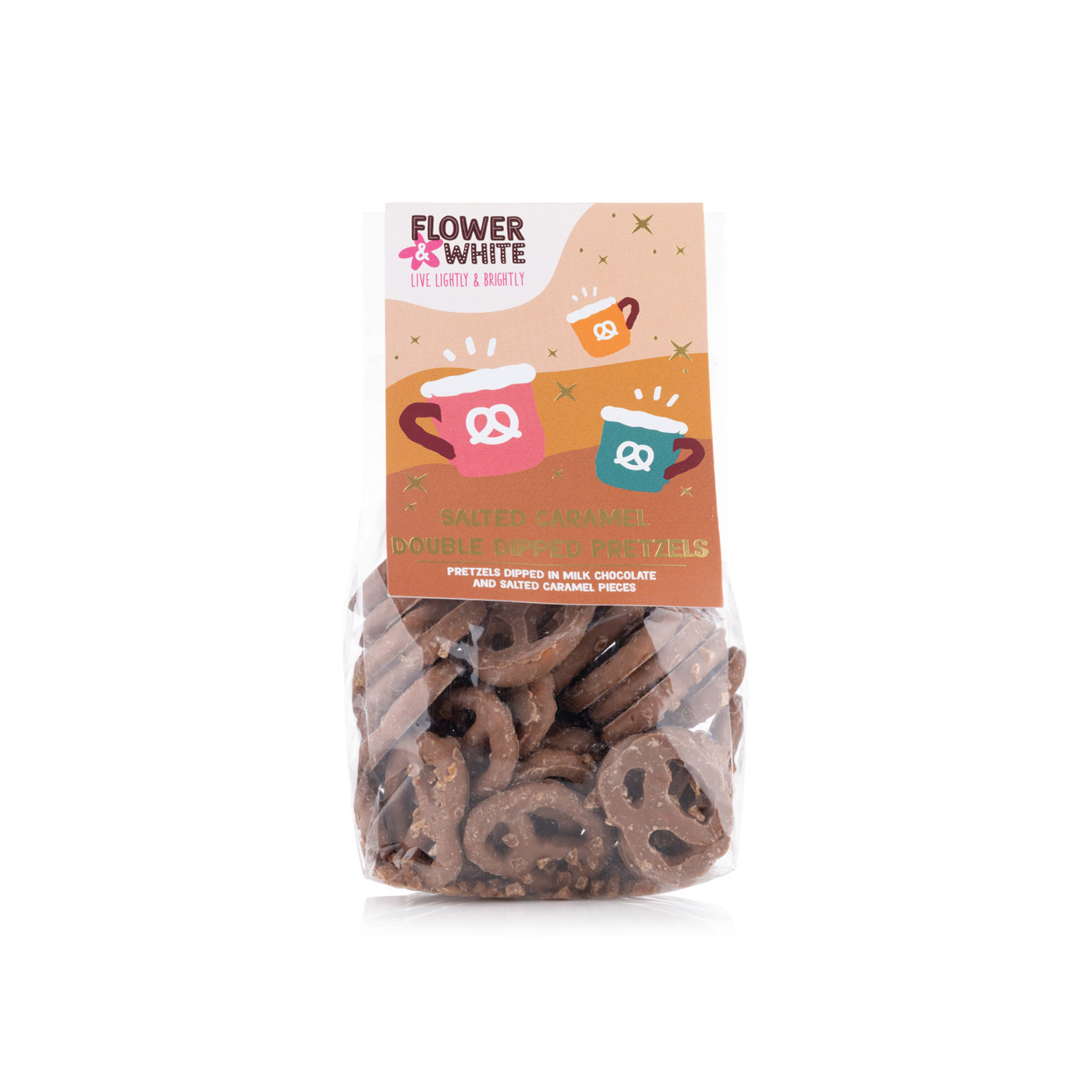 Flower & White Salted Caramel Pretzels
