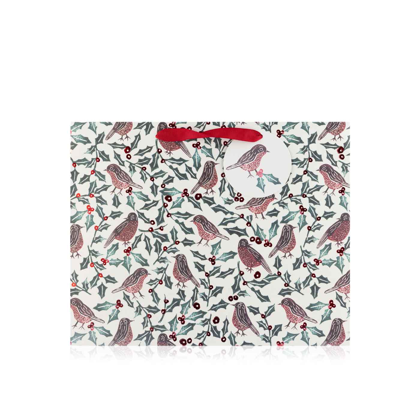 John Lewis Christmas cottage robin gift bag Spinneys UAE