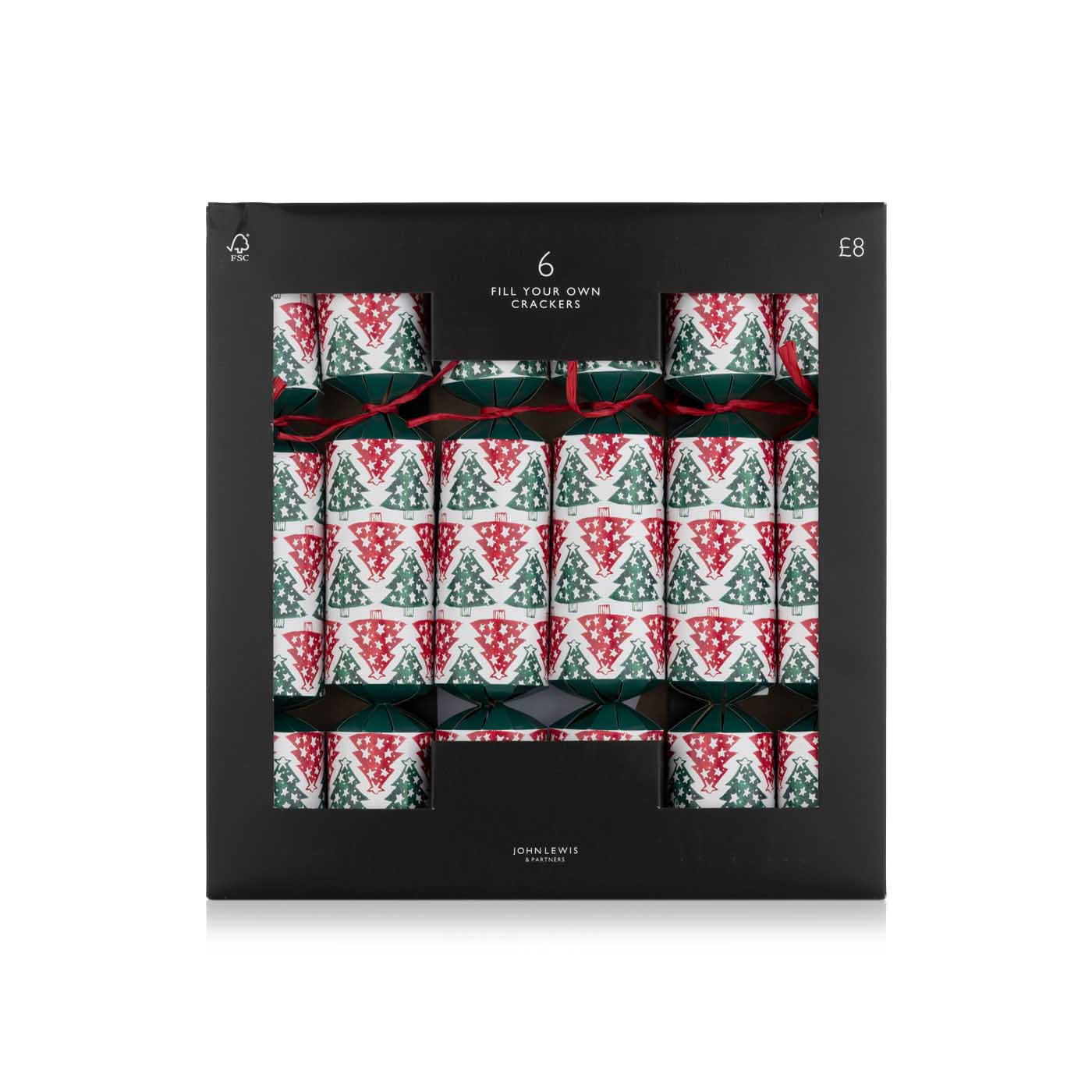 John Lewis Fill Your Own Christmas Tree Crackers 6 Pack