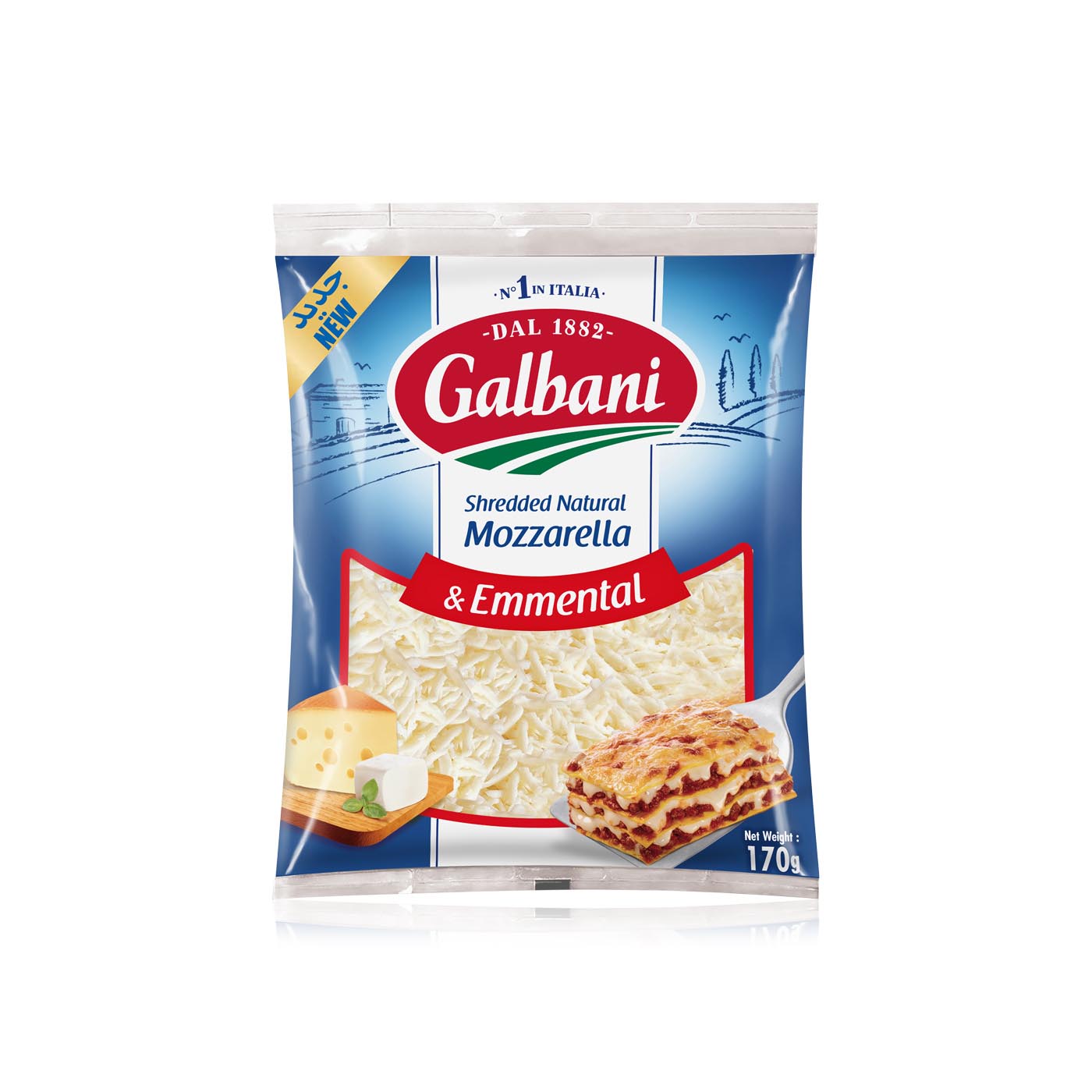 Galbani Shredded Natural Mozzarella and Emmental 170g