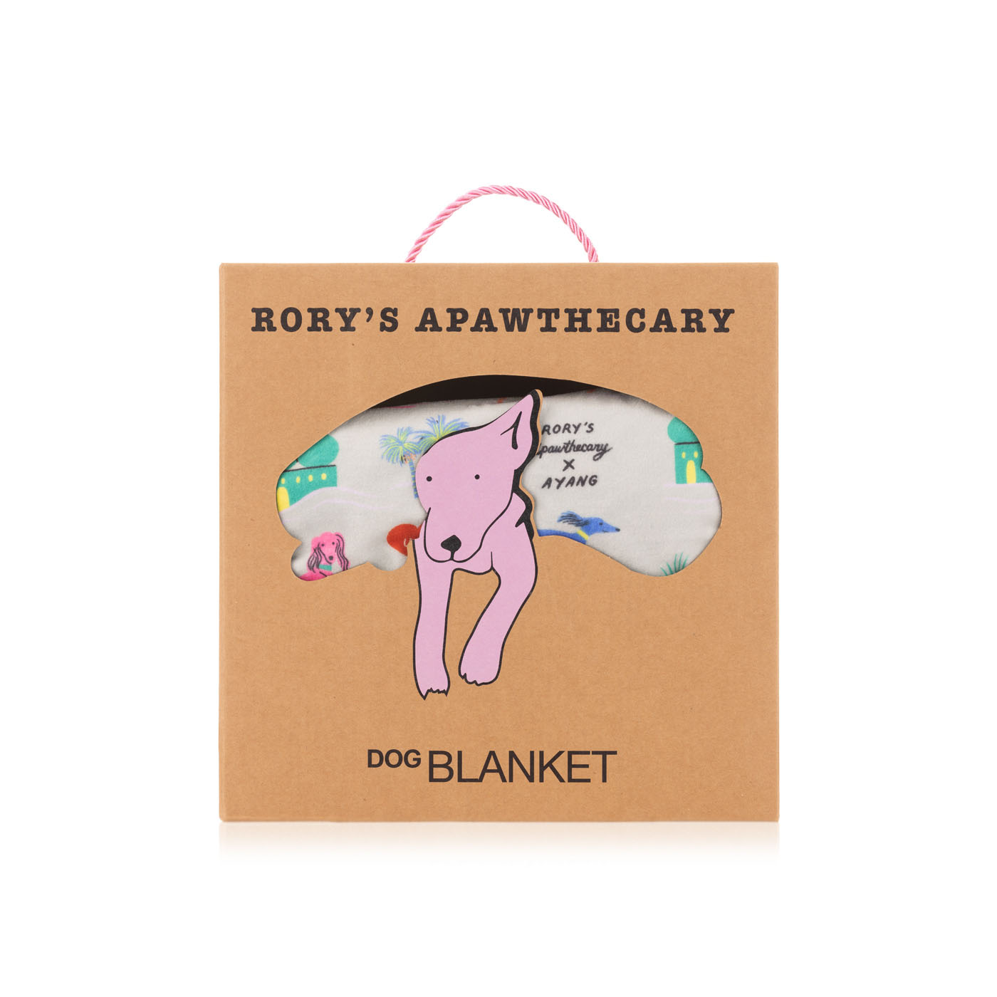 Rory's Apawthecary Dog Blanket Taupe and Blue