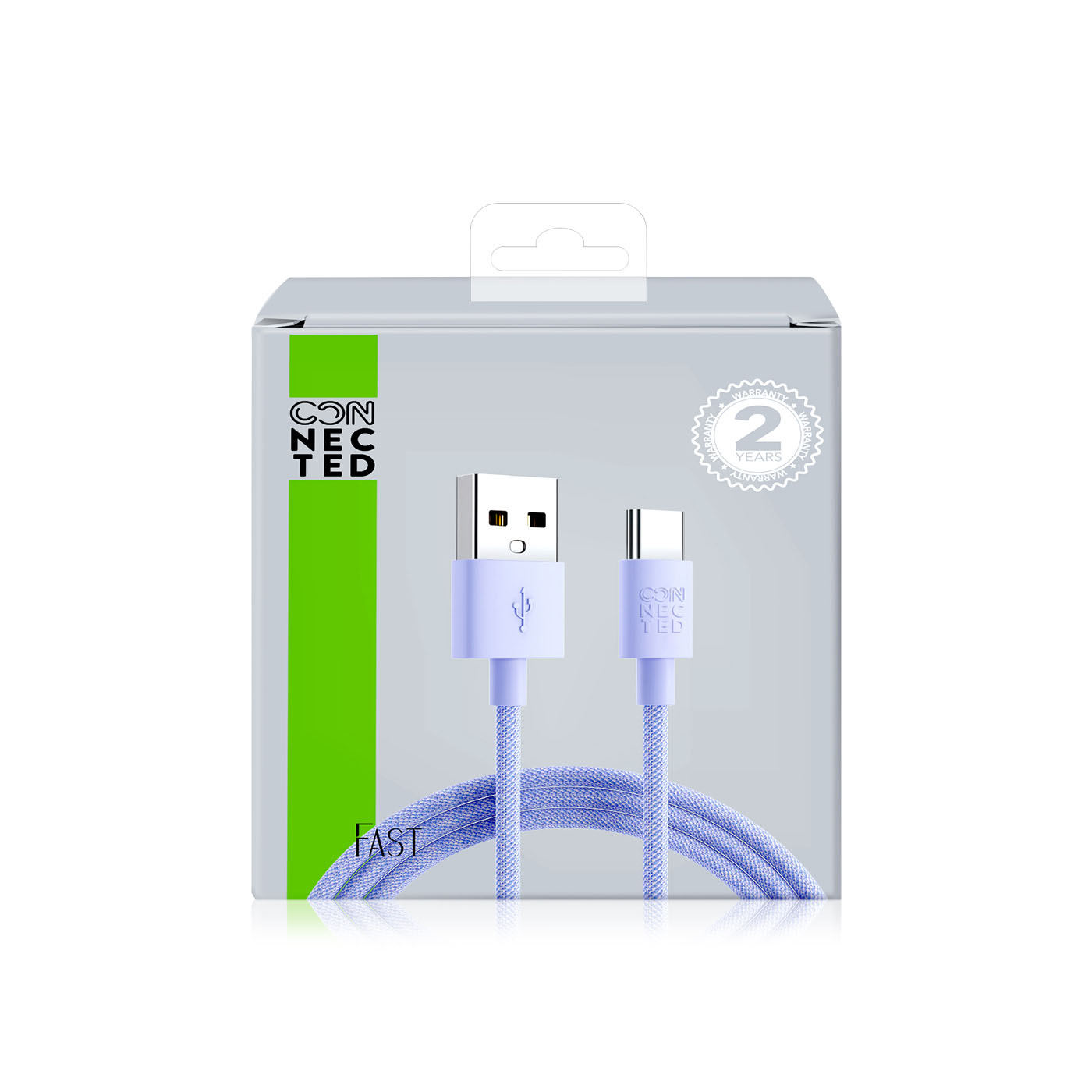 Connected Fast 3 Charger Cable USB-A to Type C Blue 1.2m
