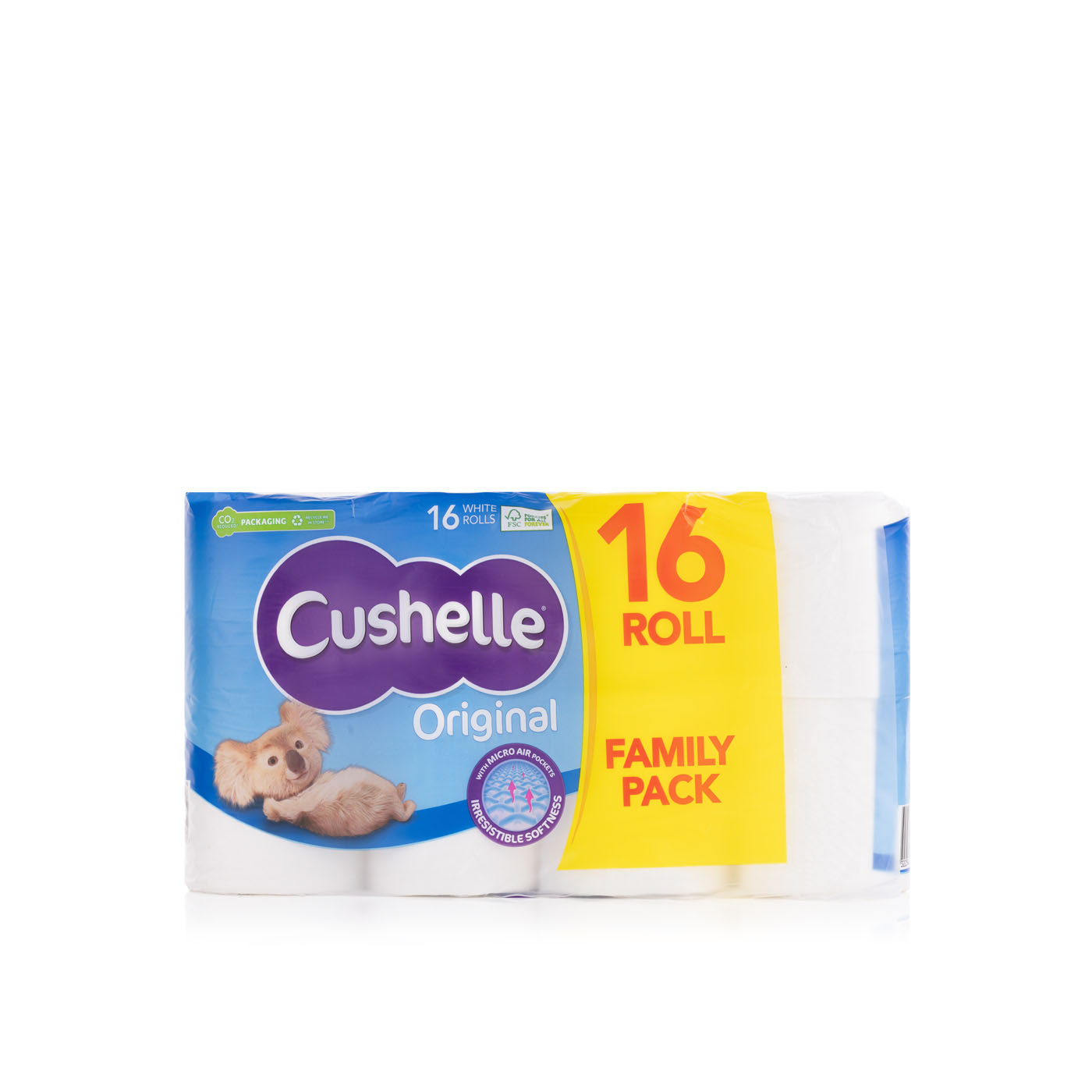 Cushelle toilet tissue white 16 rolls Spinneys UAE