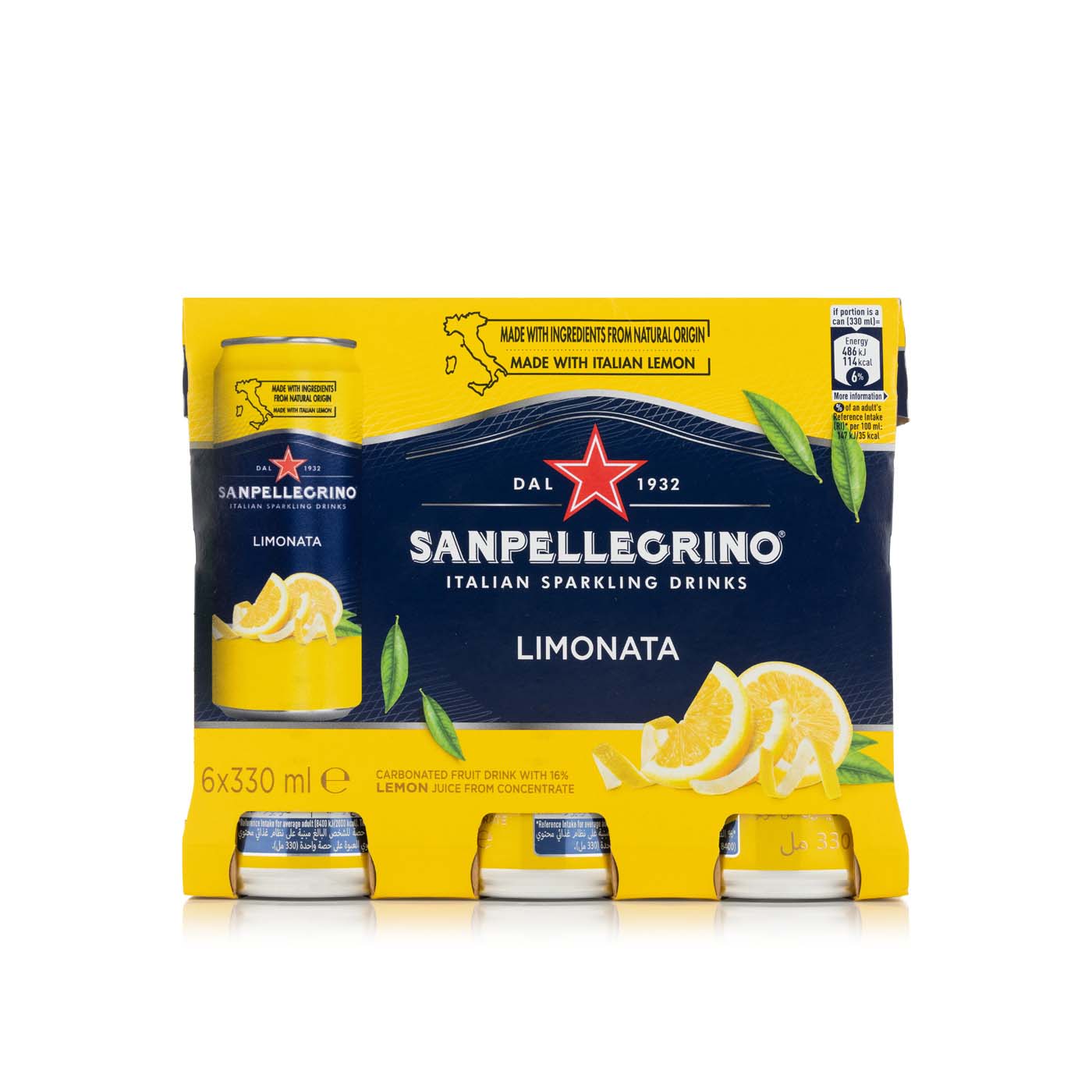 San Pellegrino Limonata 330ml x 6 - Spinneys UAE