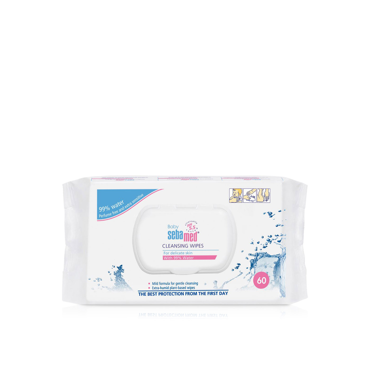 Sebamed Baby Wipes 99% Water 60 Wipes