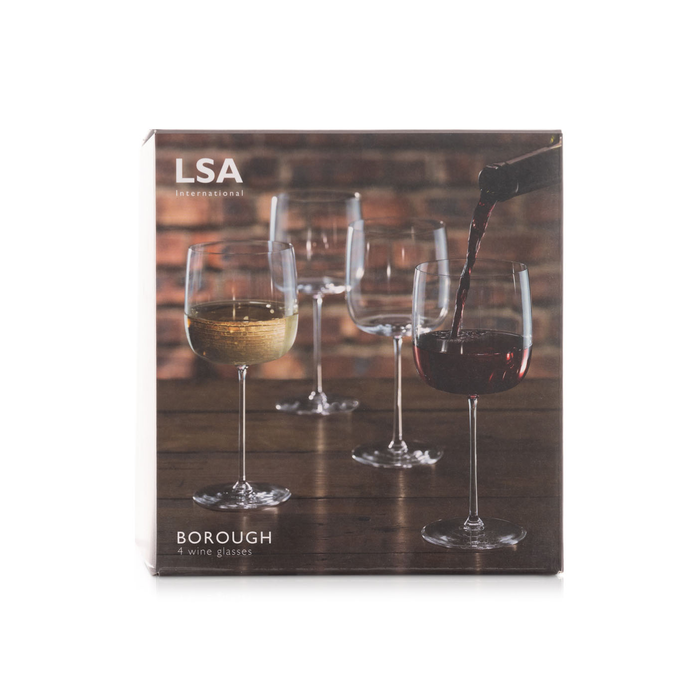Lsa Borough Wine Glass Clear 450ml 4 Pack