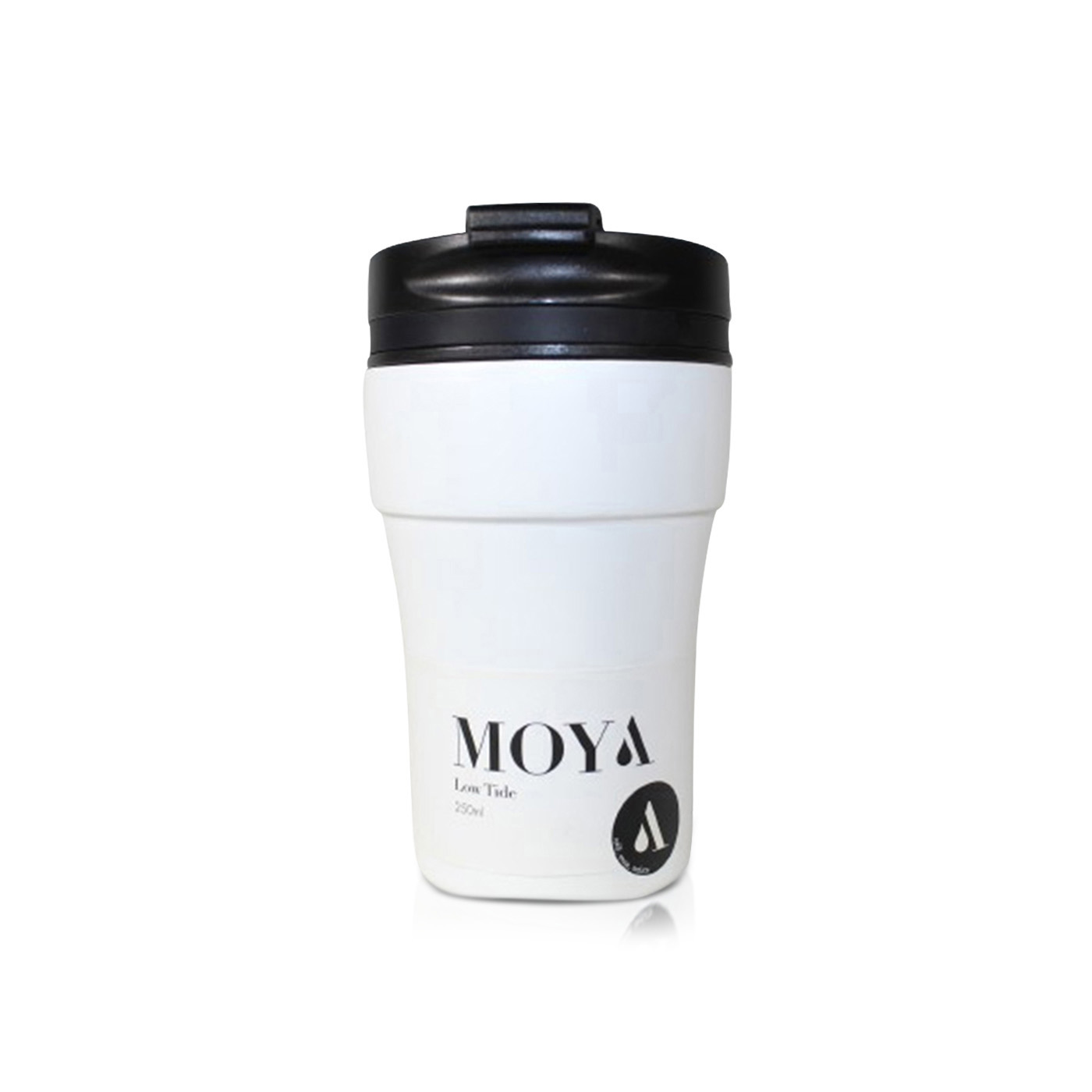 Moya Low Tide Travel Coffee Mug Black/white 250ml