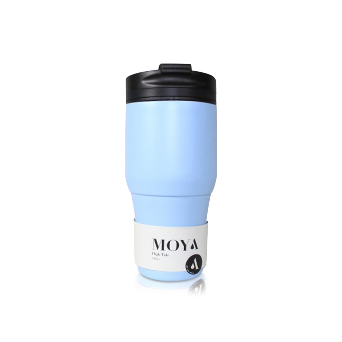 Moya High Tide Travel Coffee Mug Black/powder Blue 380ml