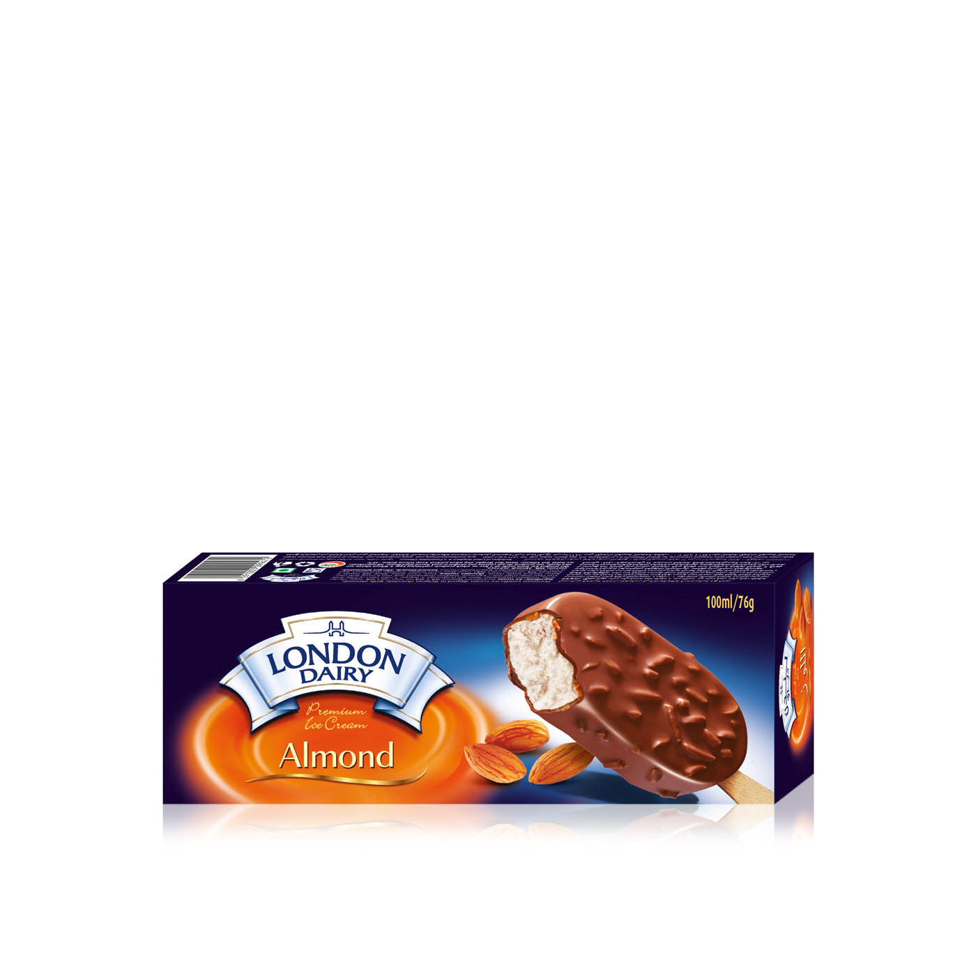 London Dairy Almond Ice Cream Stick 100ml - Spinneys UAE