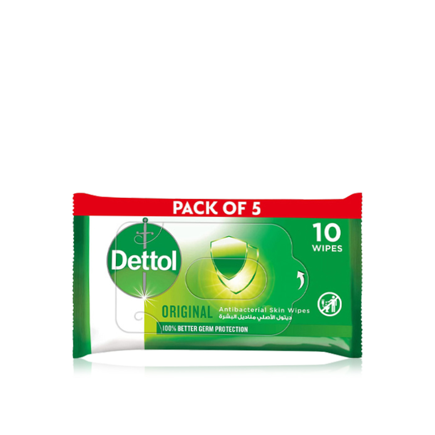 Dettol Personal Care Wipes Original 10s 5 Pack Spinneys Uae 7883