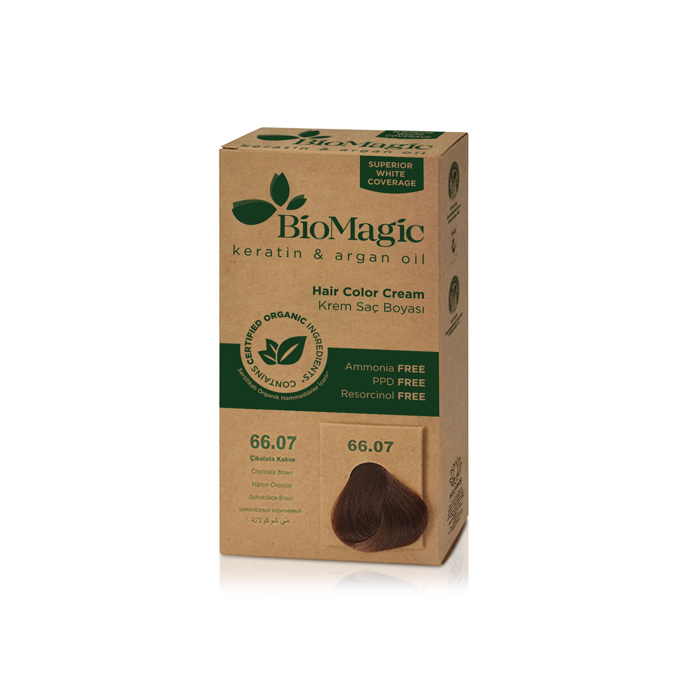 BioMagic Chocolate Brown 66.07 Hair Colour Cream Kit