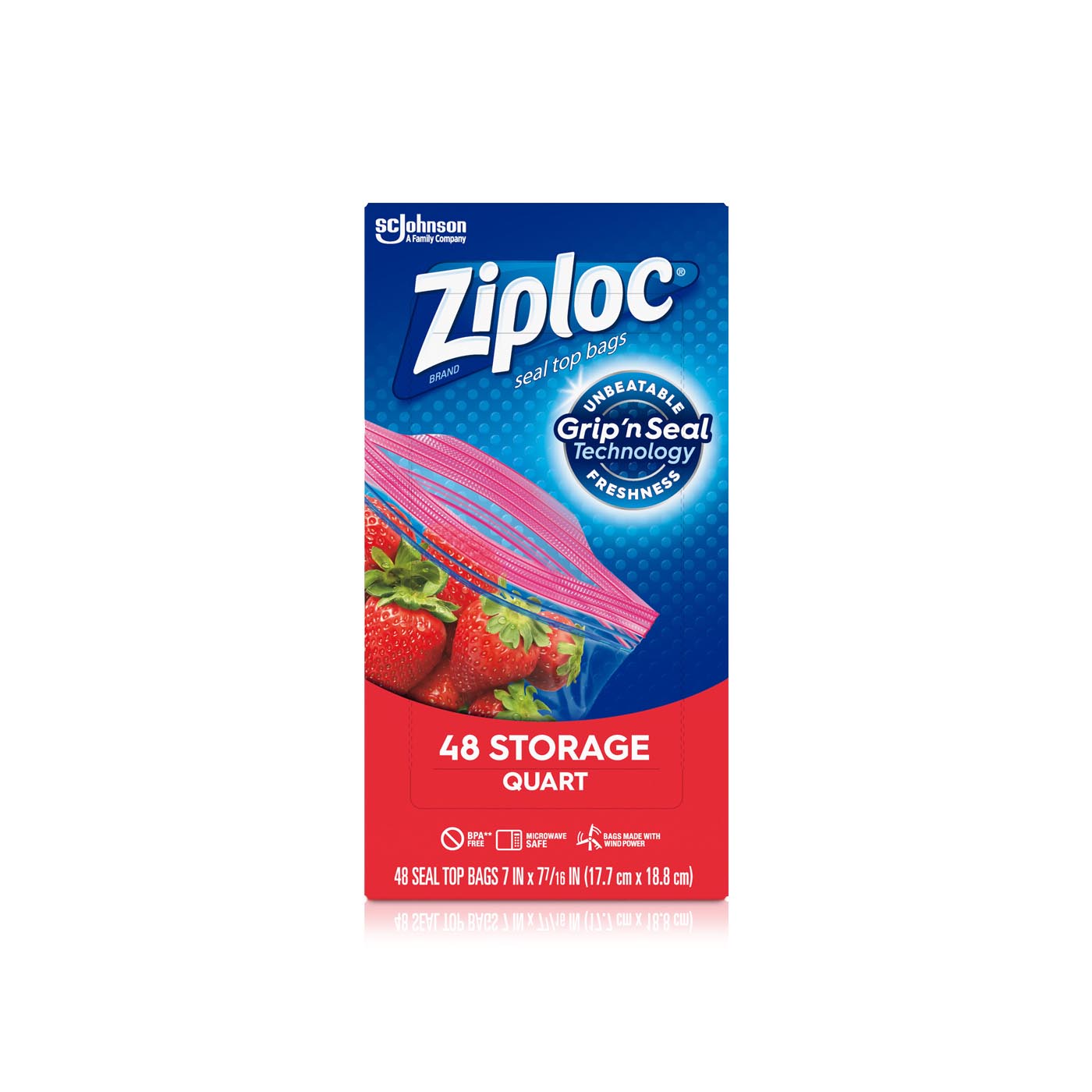 Ziploc Storage Bags Quart Size 48 Pack