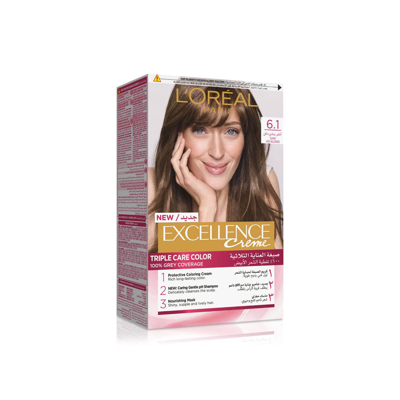 L'oreal Paris Excellence Creme Permanent Hair Colour 6.1 Dark Ash Blonde