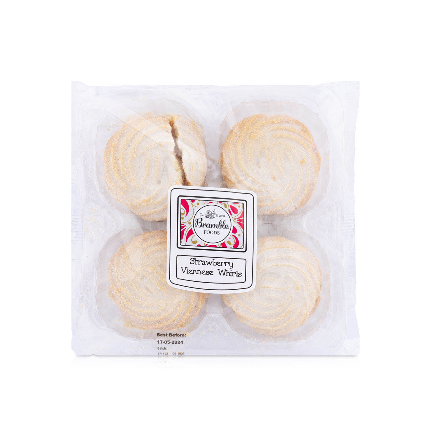 Bramble Strawberry Viennese Whirls 160g x 4