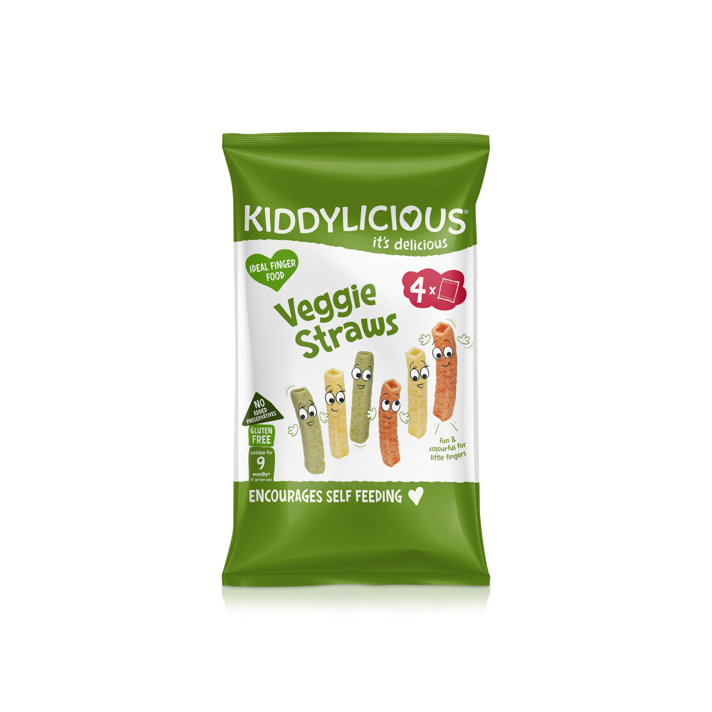 Kiddylicious Veggie Straws 9+ Months 4 x 12g