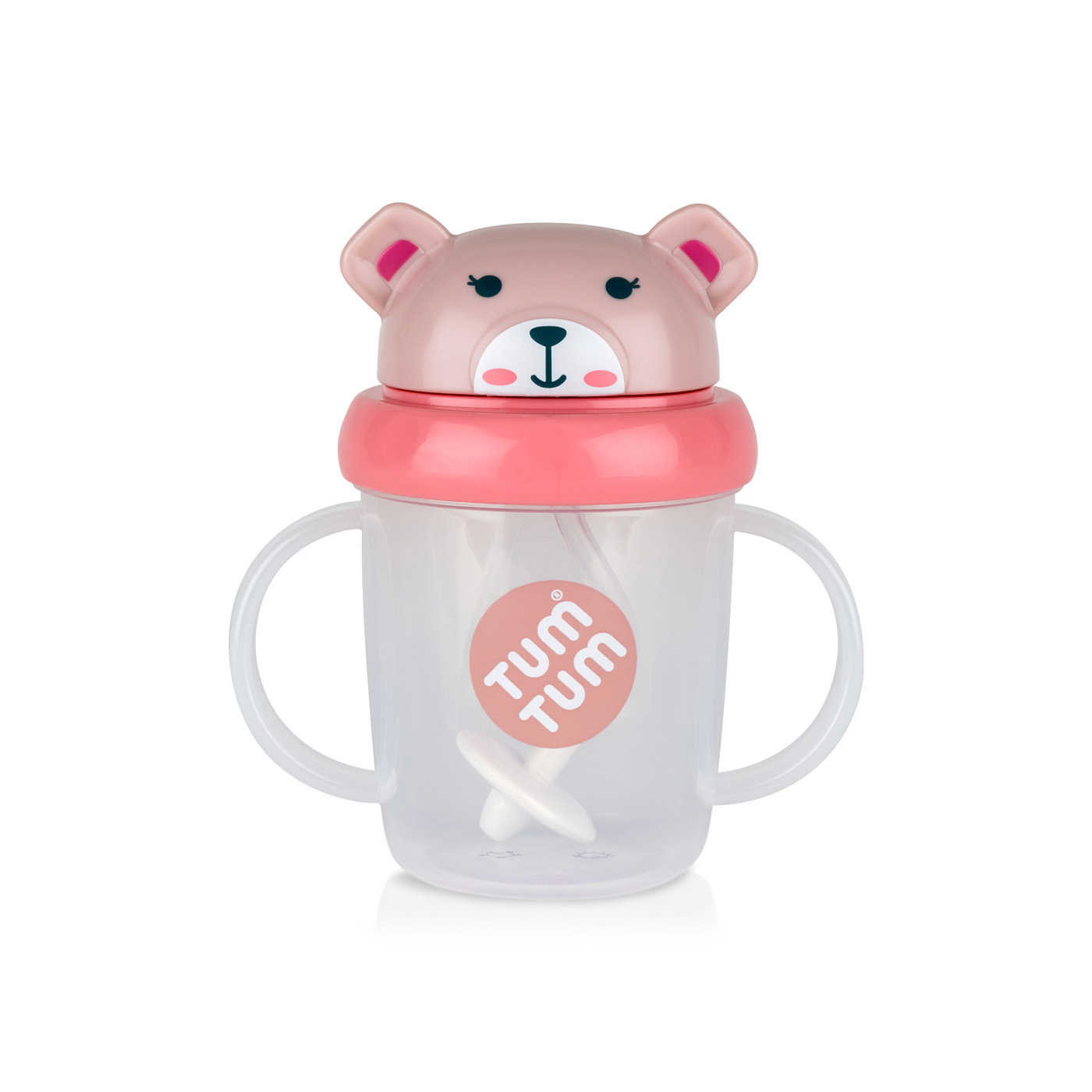 Tum Tum Tots Tippy Up Sippy Cup with Straw Pink 200ml