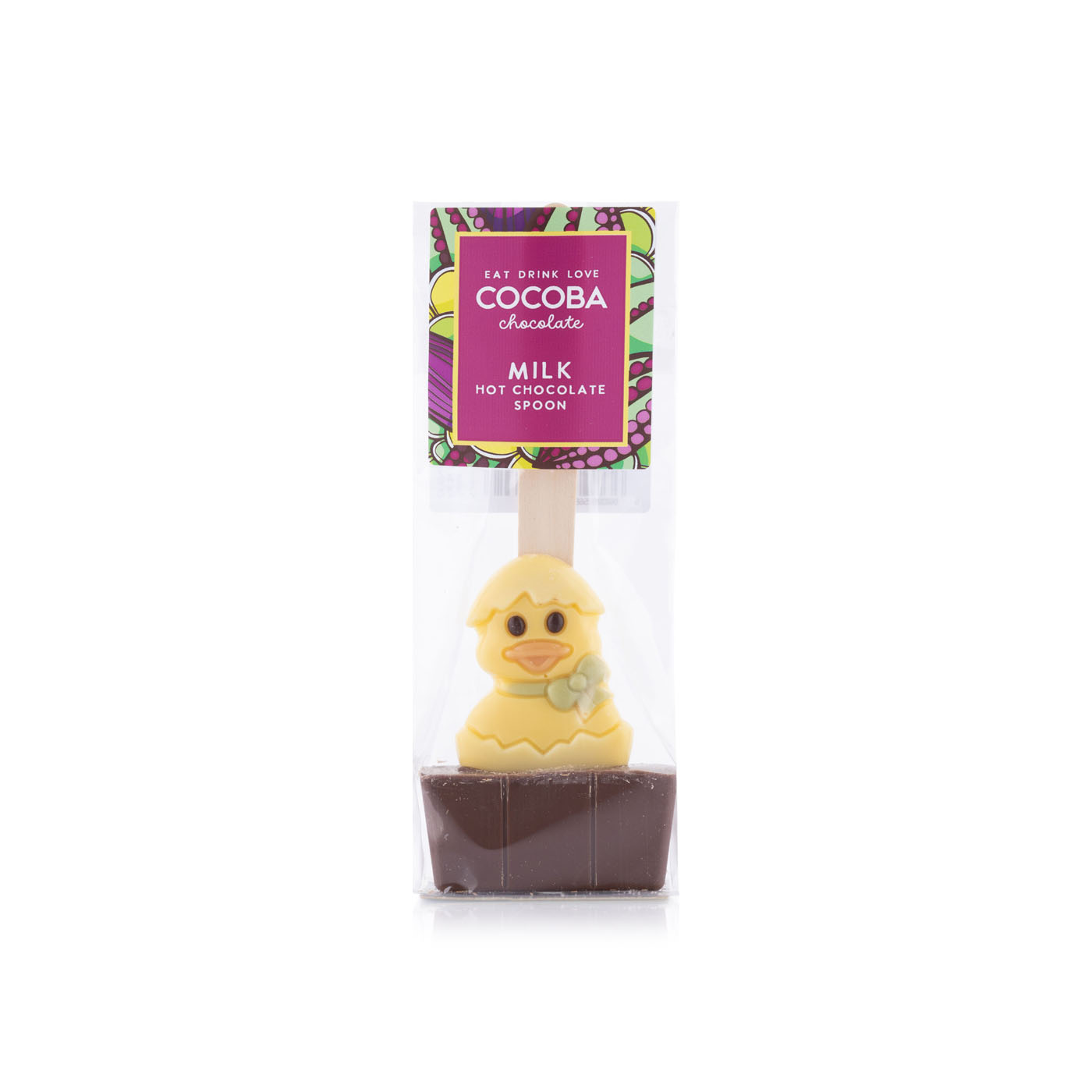 Cocoba Easter duckling milk hot chocolate spoon 50g Spinneys UAE