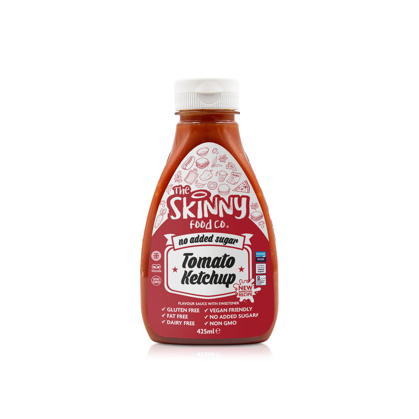 The Skinny Food Co Virtually Zero Calorie Tomato Ketchup 425ml