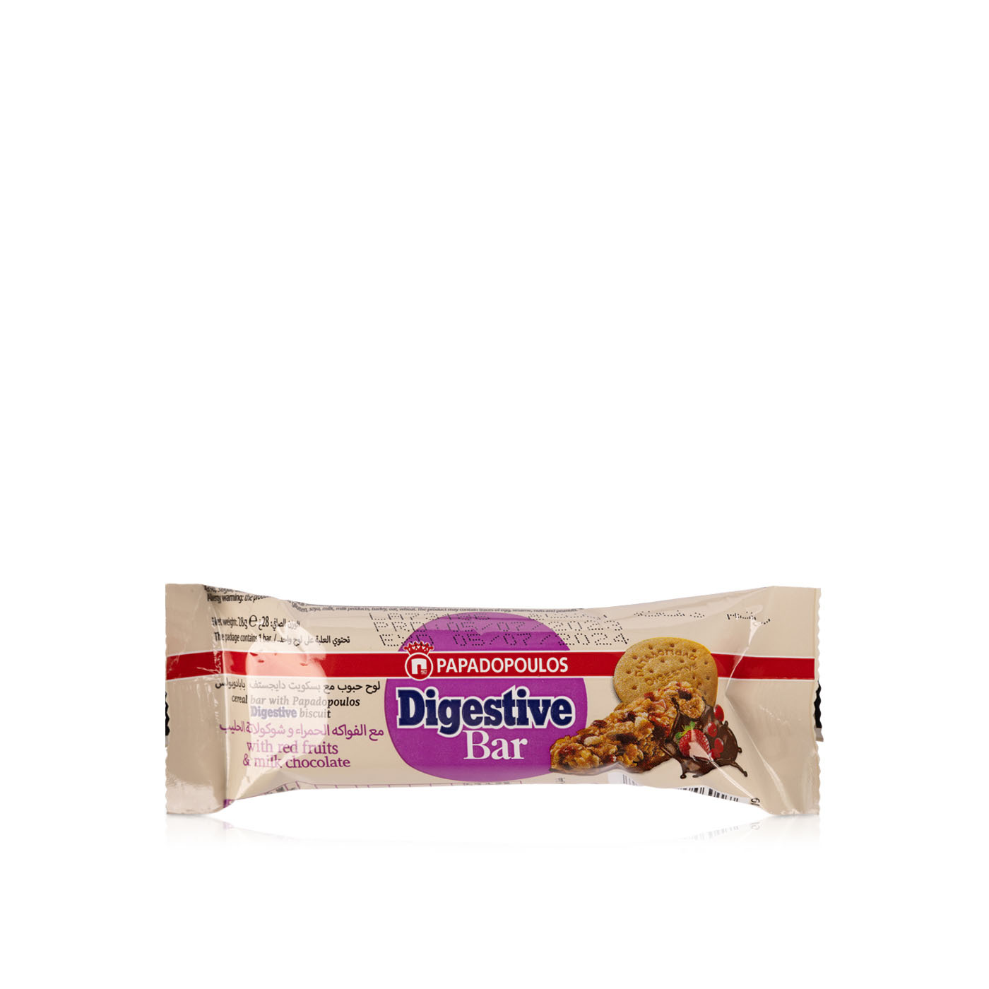 Papadopoulos Digestive Bar With Red Fruits And Milk Chocolate 28g Spinneys Uae 7142