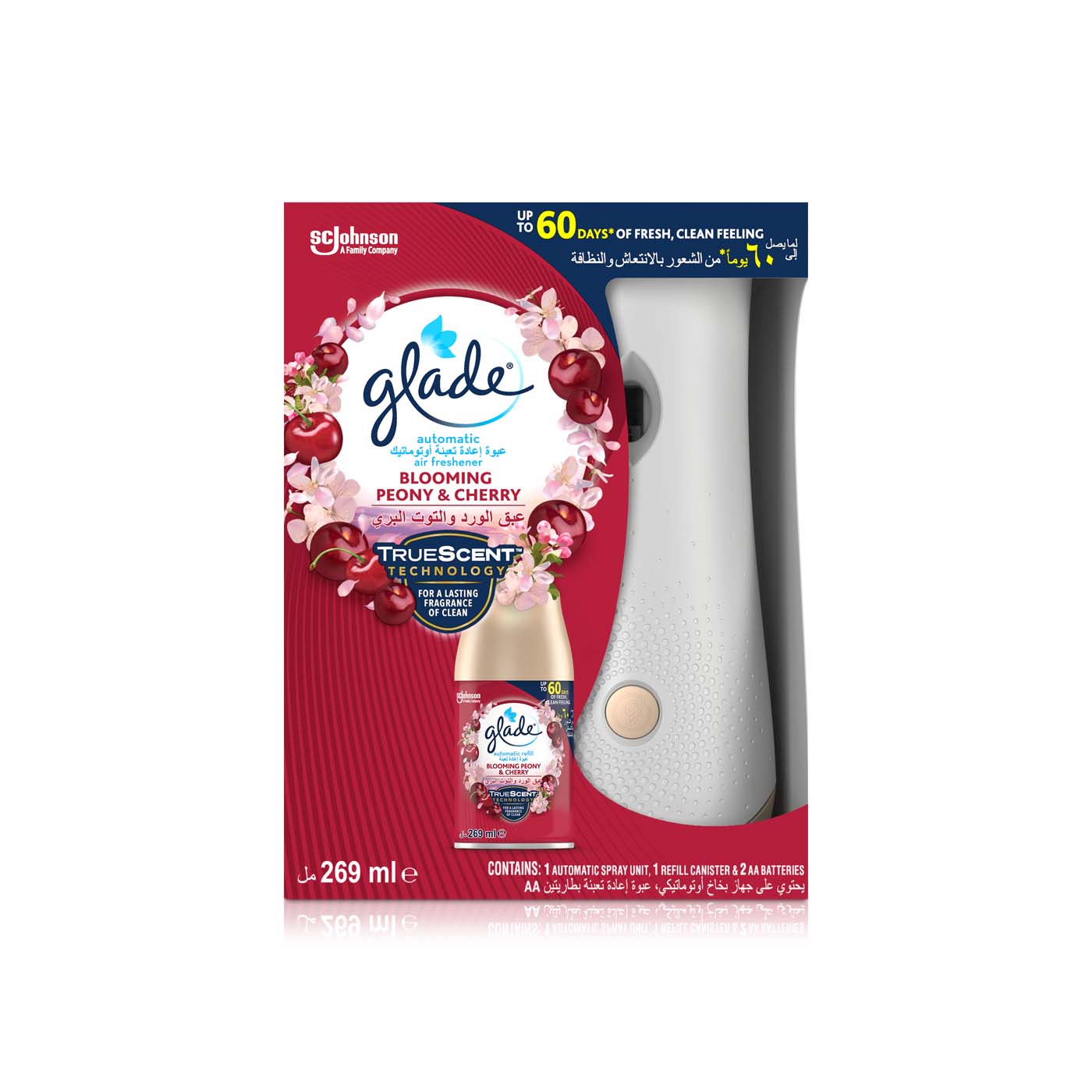 Glade Automatic Holder Blooming Peony and Cherry 269ml