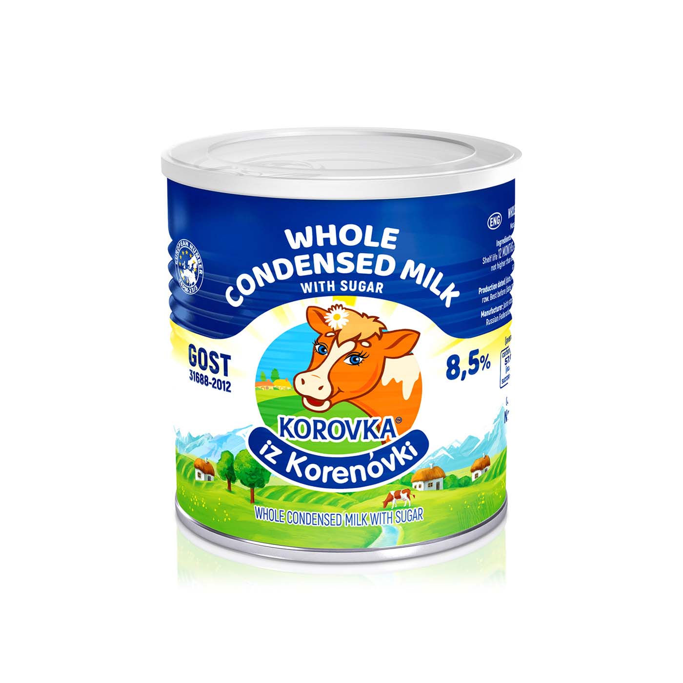 Korovka iz Korenovki whole condensed milk with sugar 360ml - Spinneys UAE