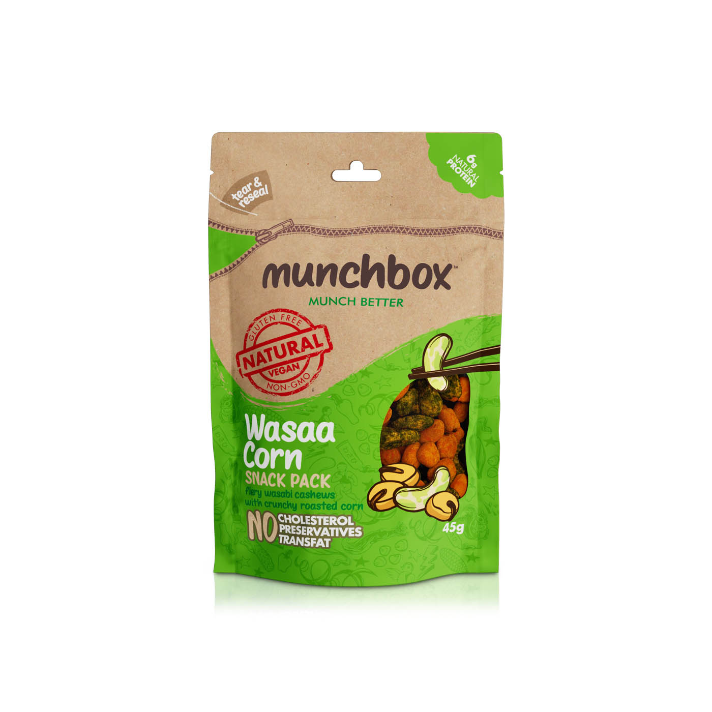 Munchbox Wasaa Corn Snack 45g