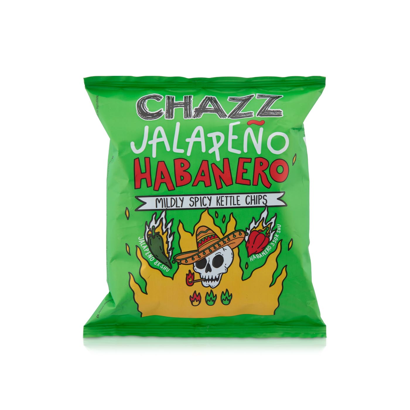 Chazz Jalapeno Habanero Mildly Spicy Kettle Chips 50g