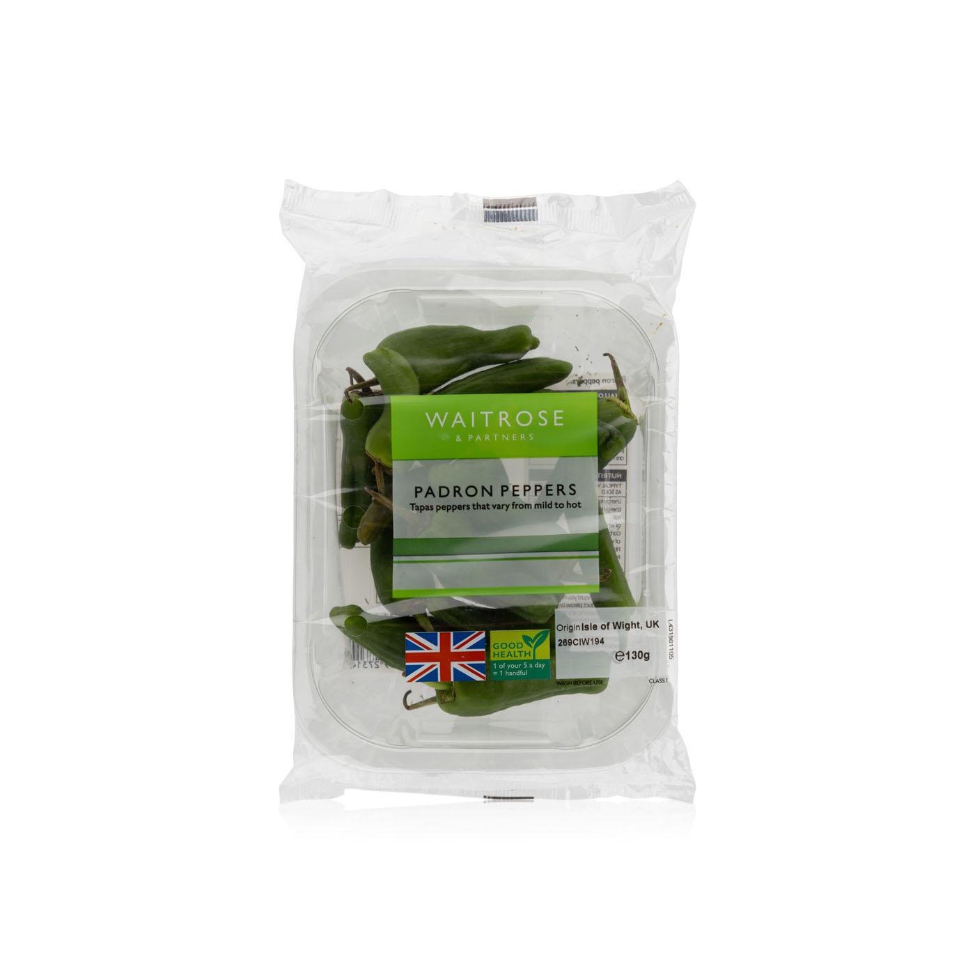 Waitrose Padron Peppers UK 130g