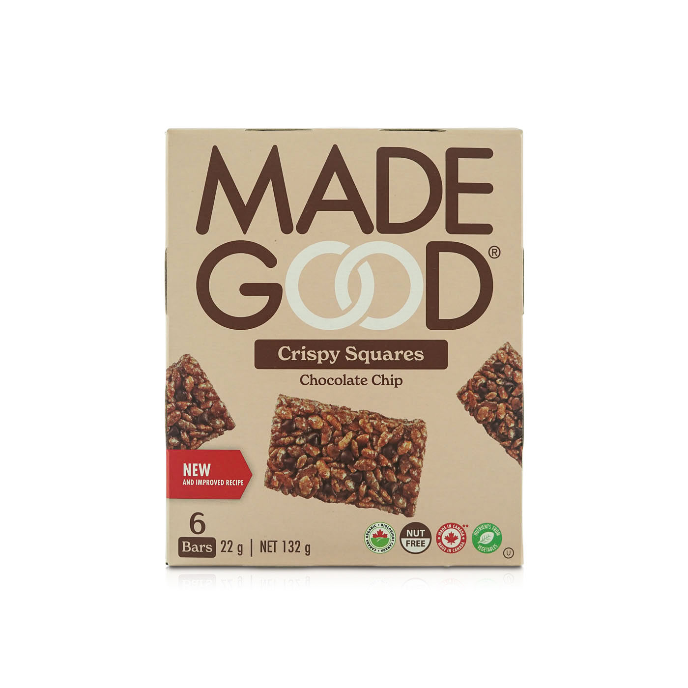 Made Good Chocolate Chip Crispy Squares 6 Pack 132g