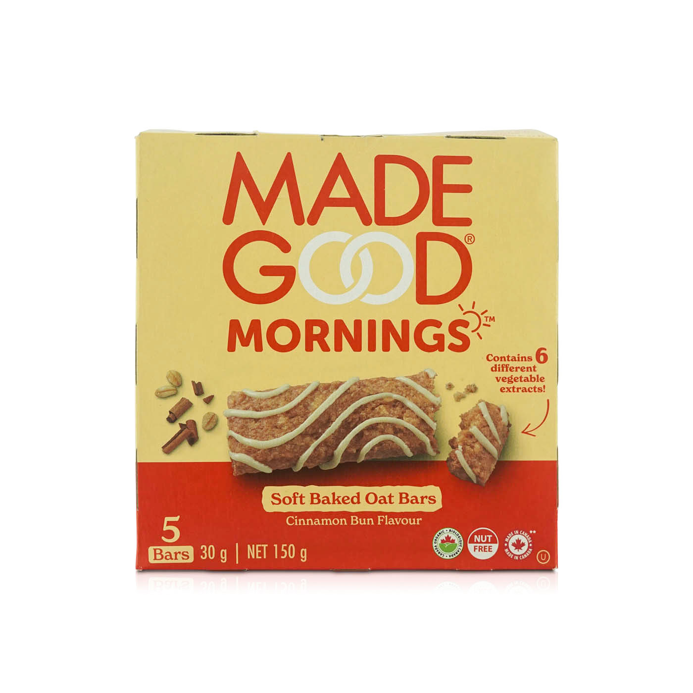Made Good Cinnamon Bun Soft Baked Oat Bars 5 Pack 150g