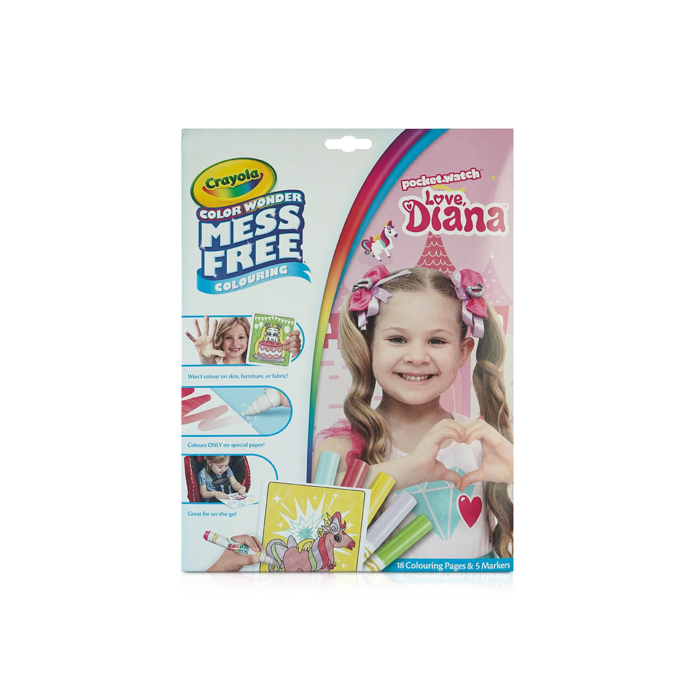 Crayola pocket watch love Diana colouring and markers Spinneys UAE