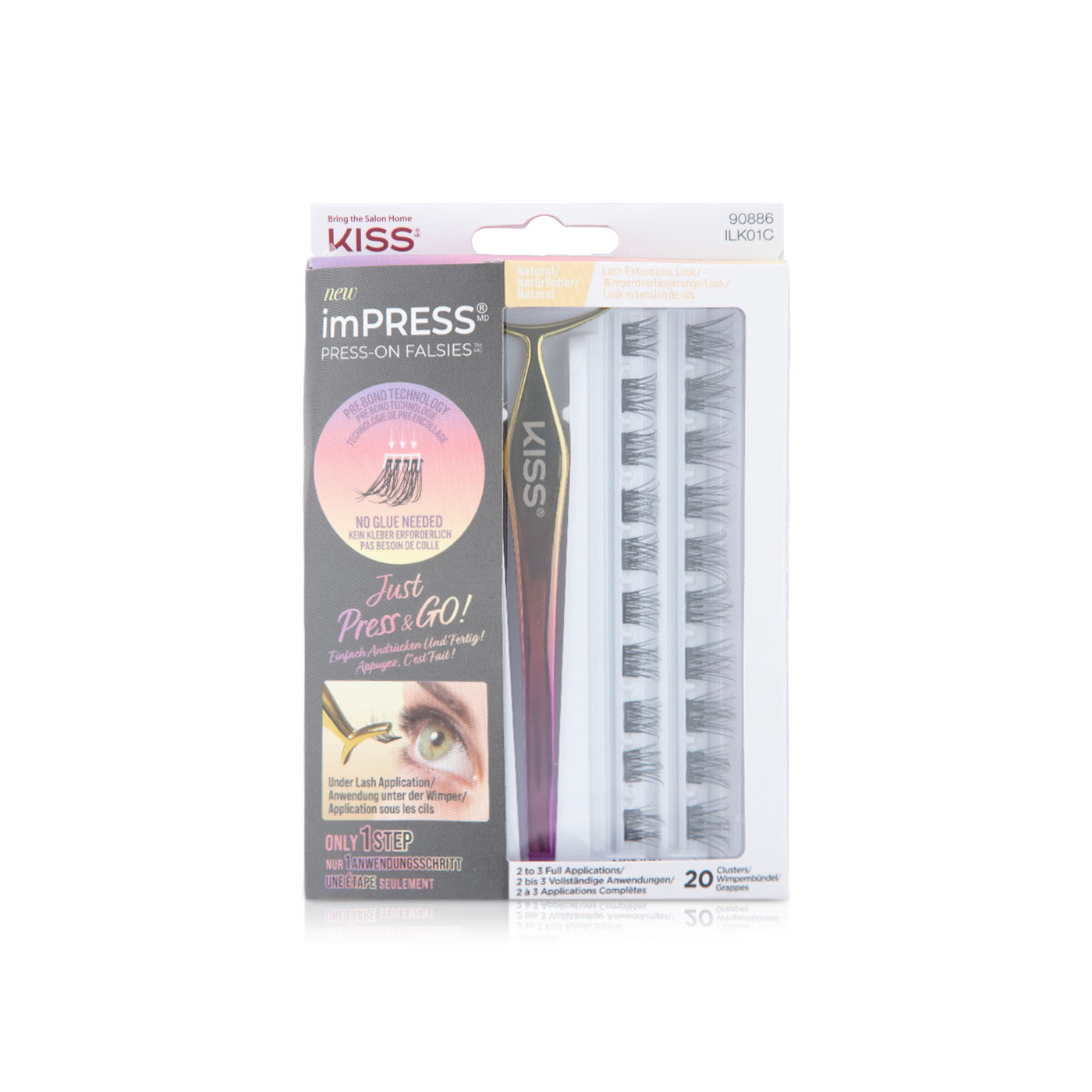 Kiss Impress Press on False Lashes Natural