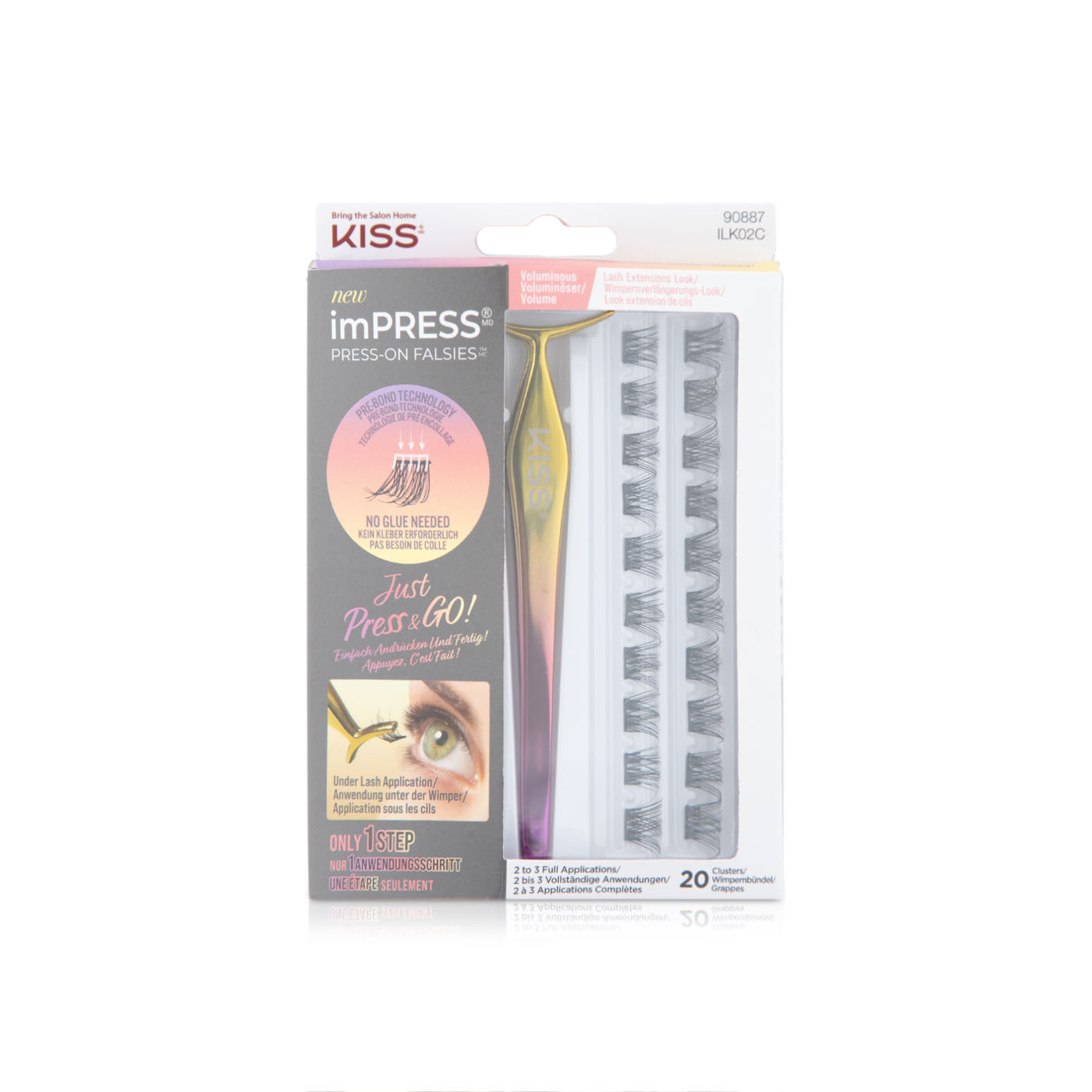 Kiss Impress Press on False Lashes Voluminous