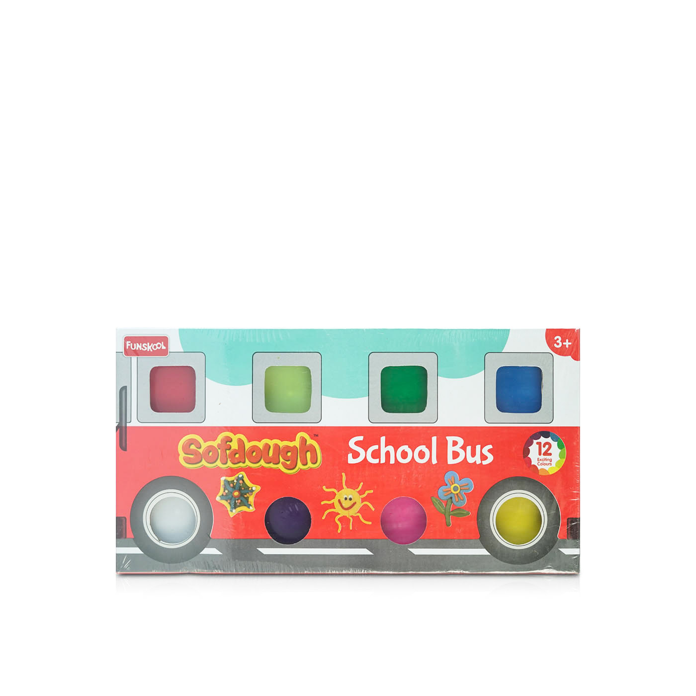 Funskool Sofdough School Bus 12 Colours