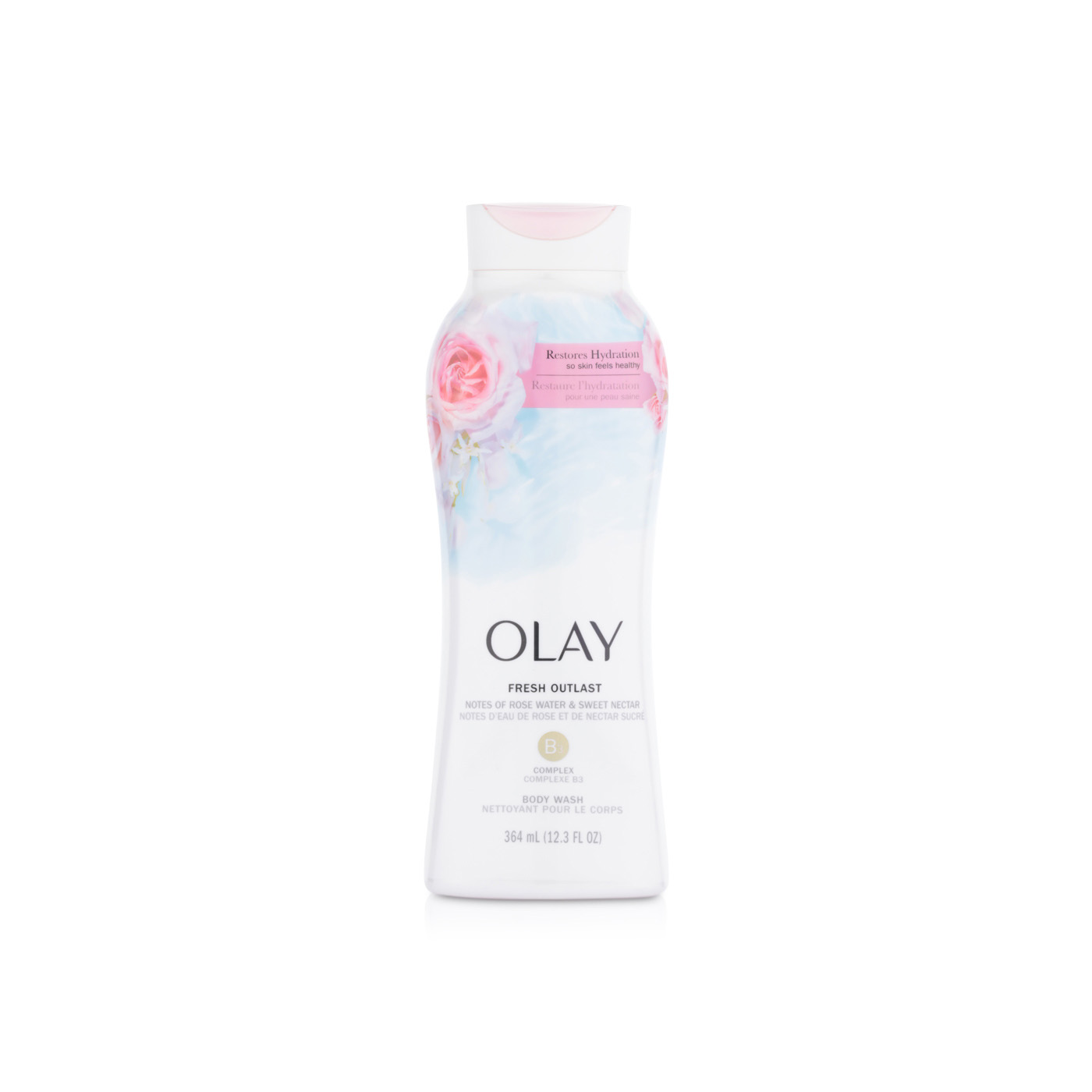 Olay Body Wash Rose Water and Sweet Nectar Fresh Outlast 364ml