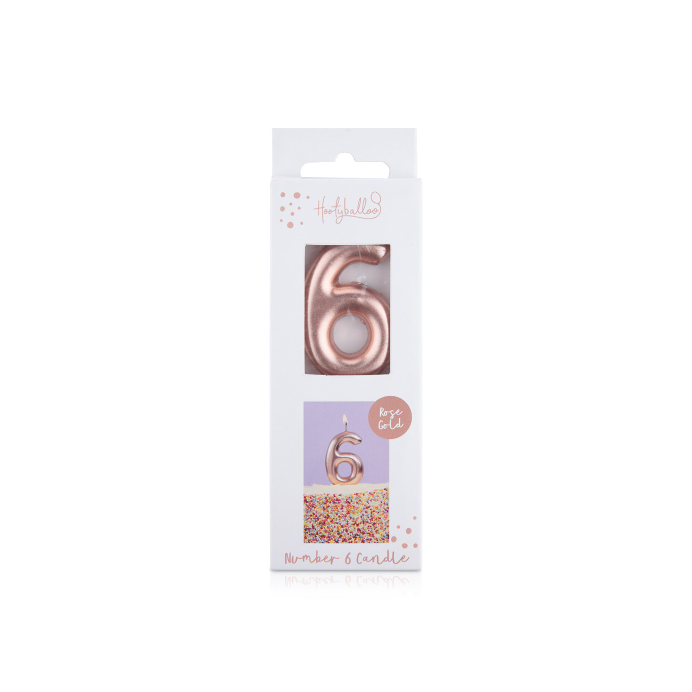 Hootyballoo Rose Gold Candle Number 6
